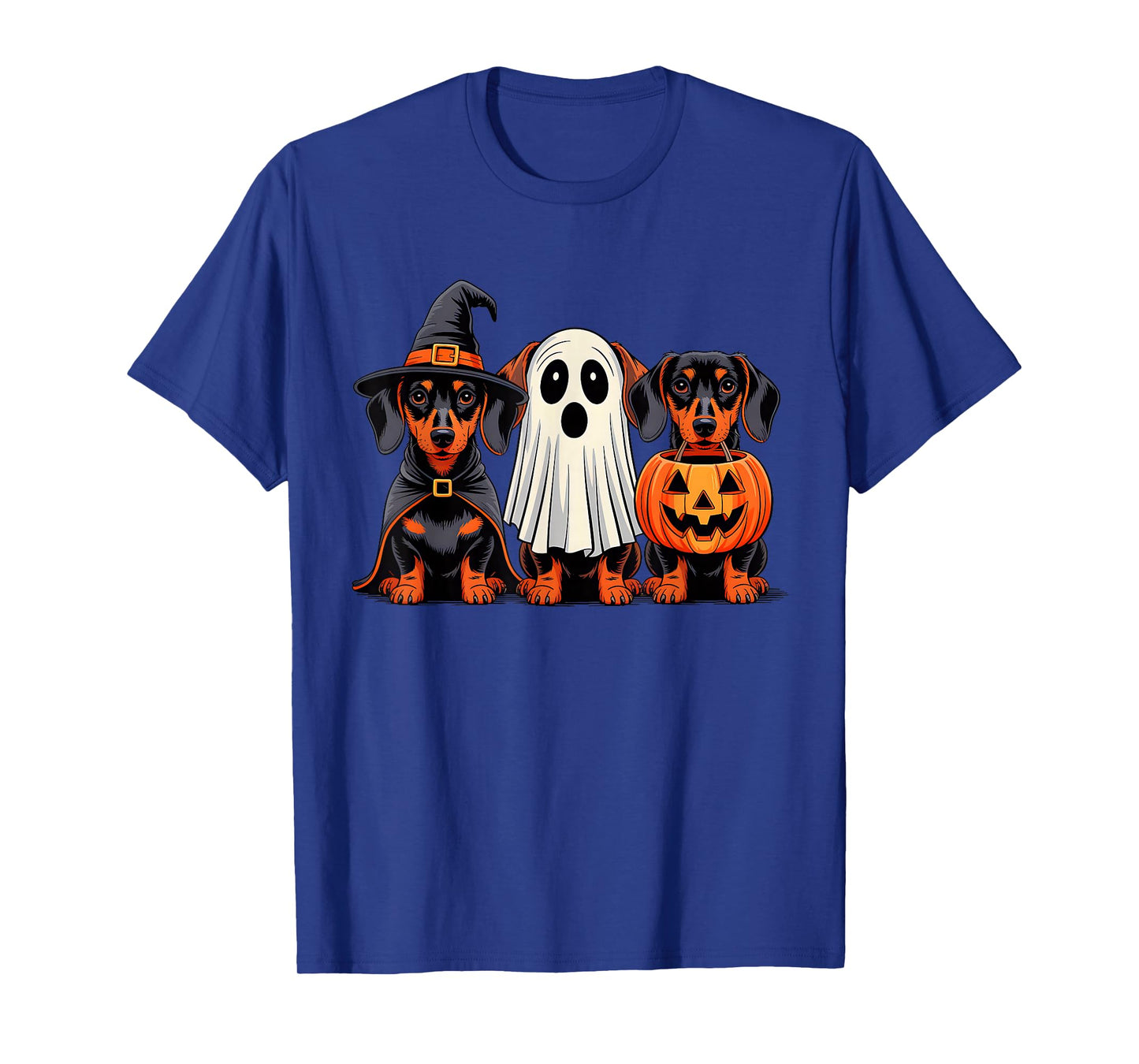Dachshund Halloween Funny Wiener Dog Pumpkin Weenie Witch T-Shirt