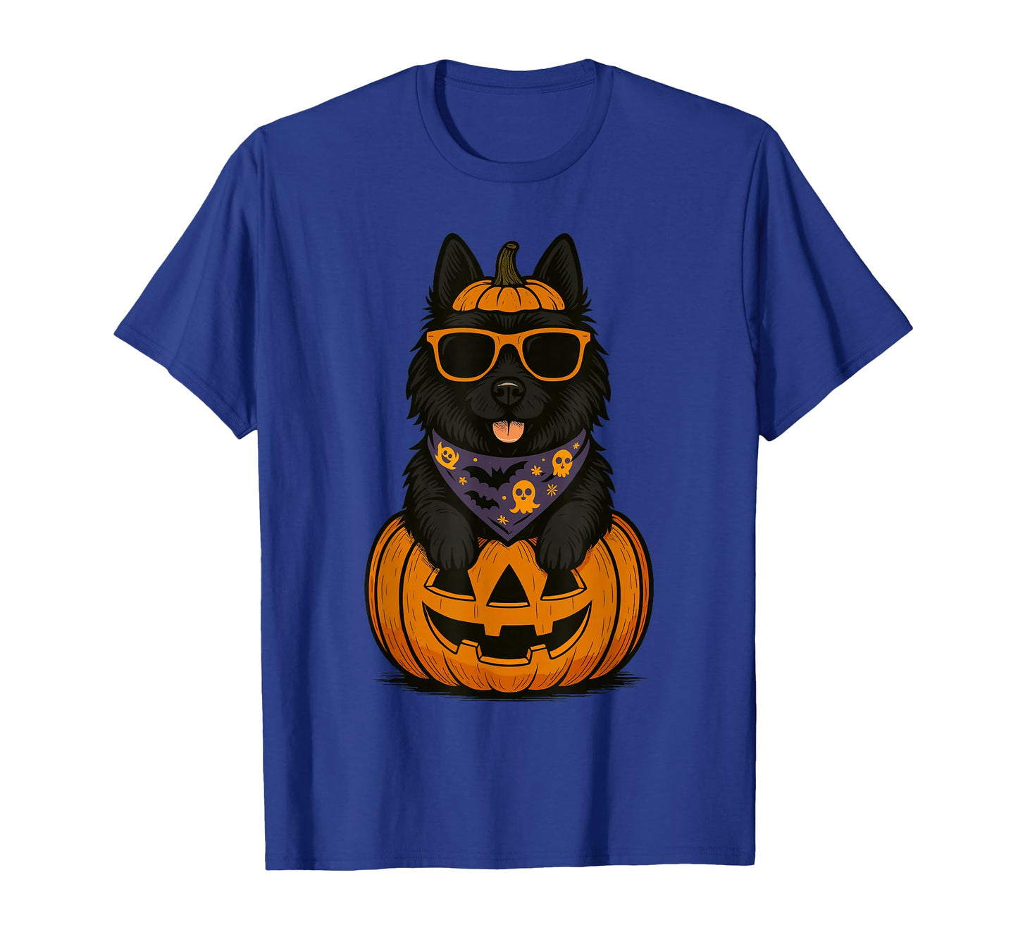 Spooky Schipperke Pumpkin Halloween Dog Lover T-Shirt