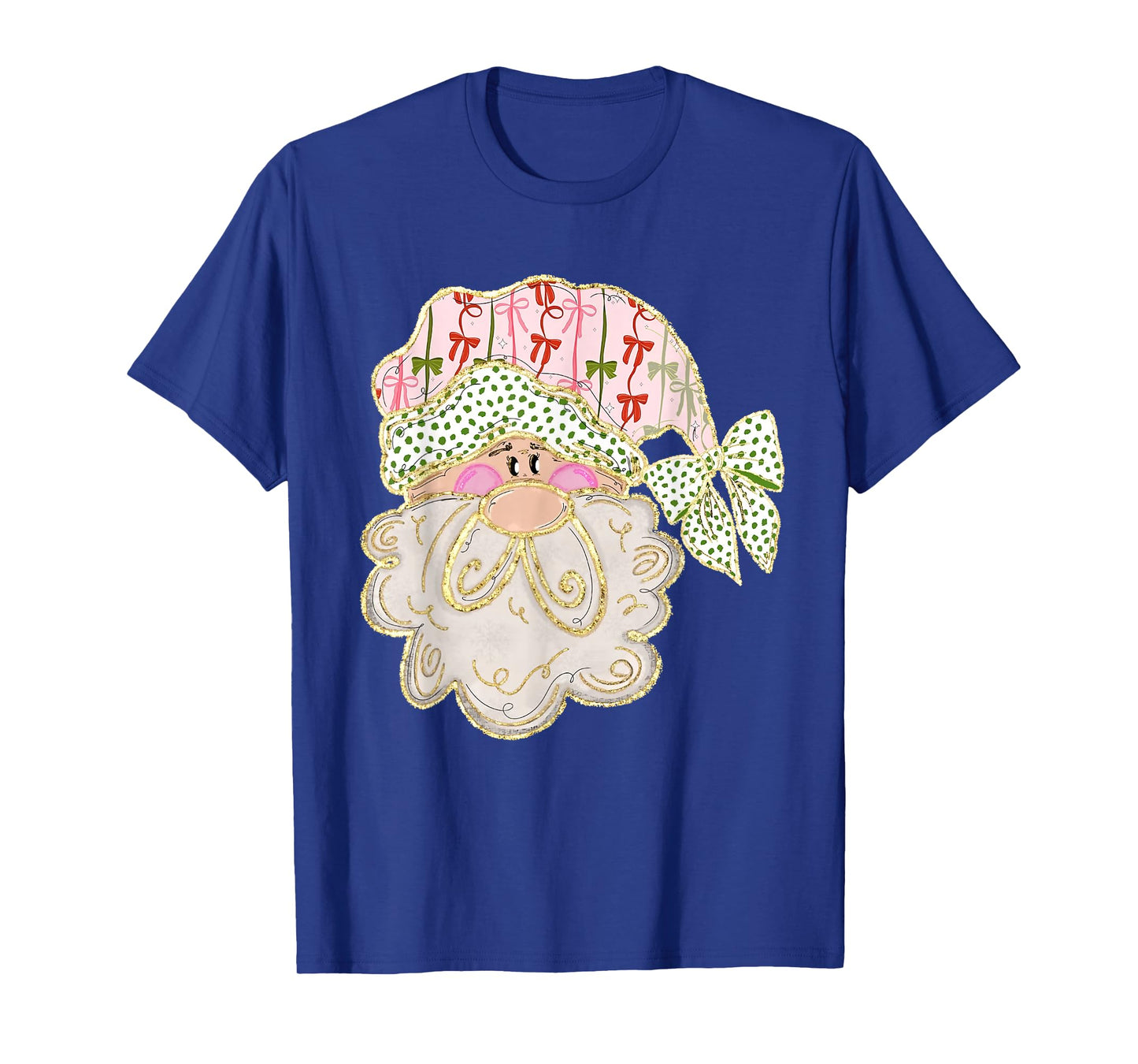 Preppy Bow Santa T-Shirt