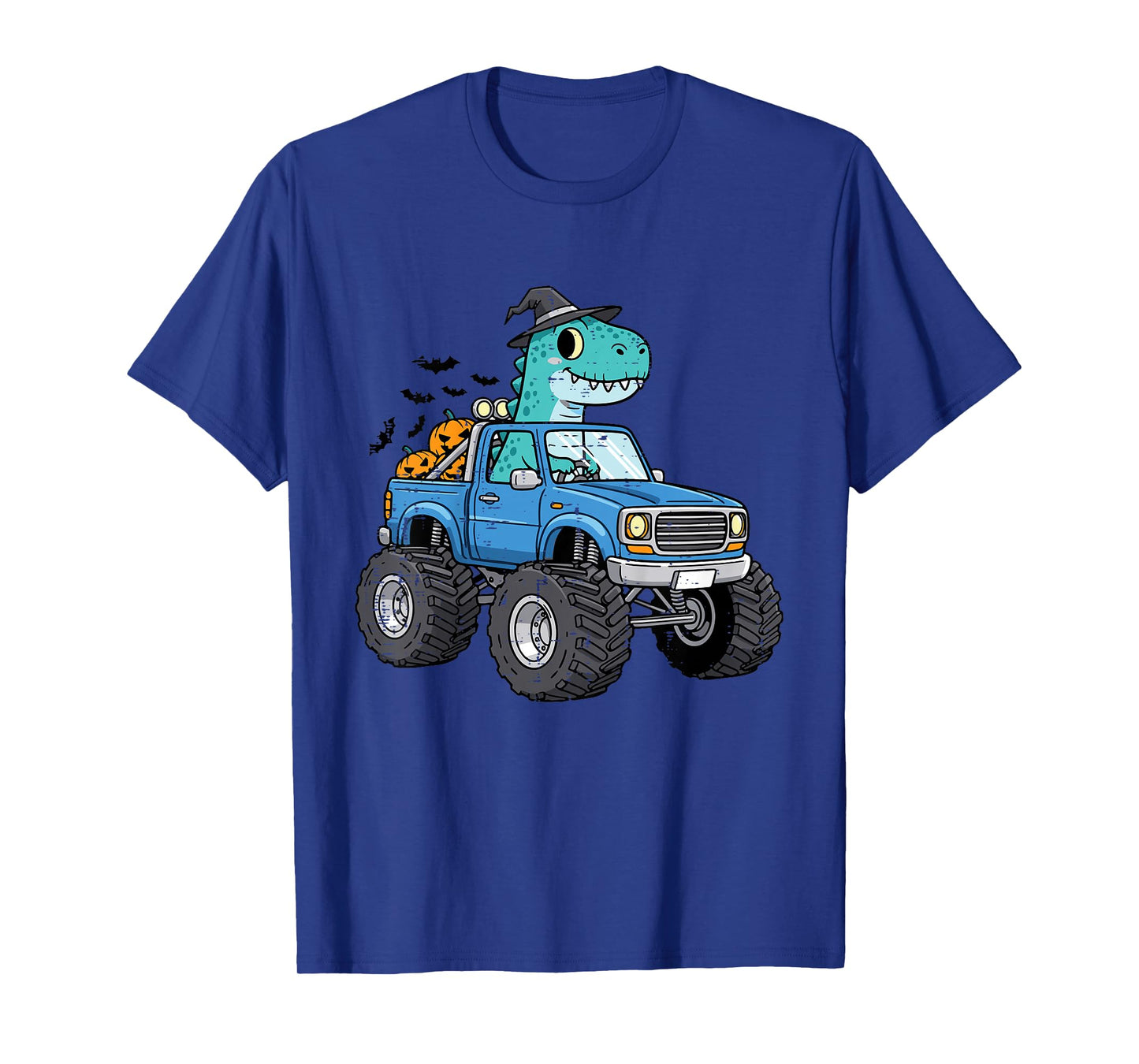 Kids Halloween Trex Dino Monster Truck Costume Toddler Boys Kids T-Shirt