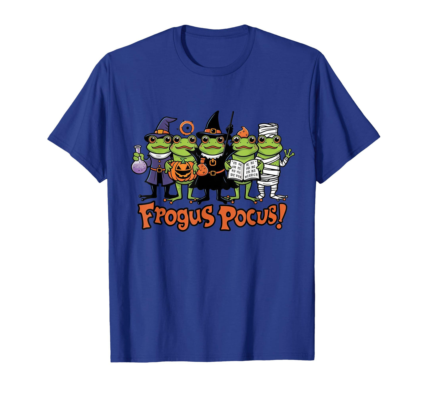 Frogus Pocus Funny Frog Halloween Costume Witch Skeleton T-Shirt