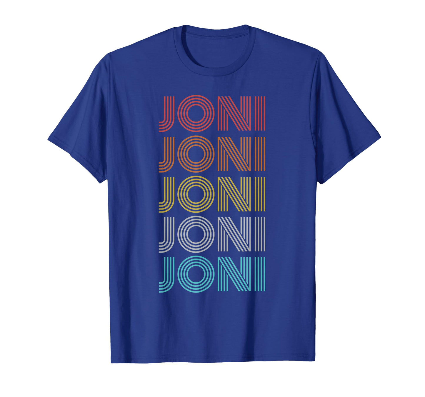 Joni Shirt Vintage Retro Apparel Unisex Adults Kids Retro Letter Print T-Shirt Black Small