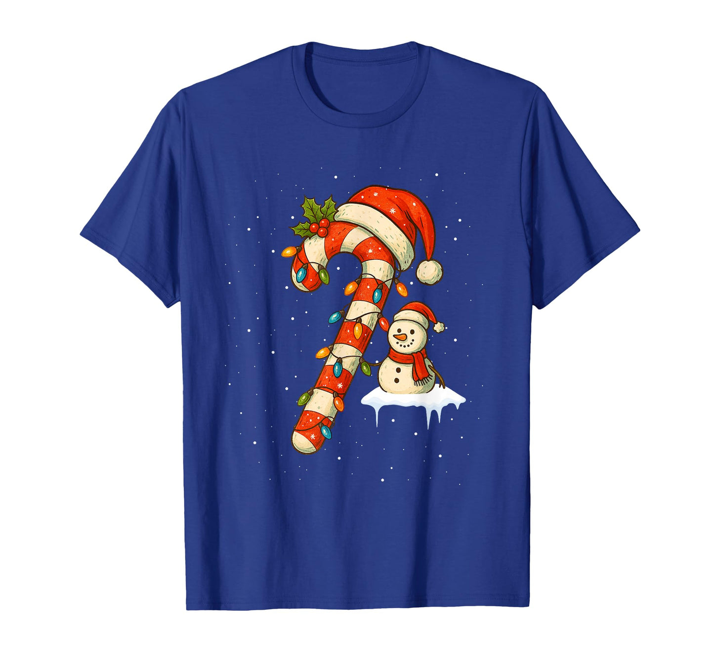 Christmas Candy Cane Santa Hat Xmas Kids Toddler Youth T-Shirt