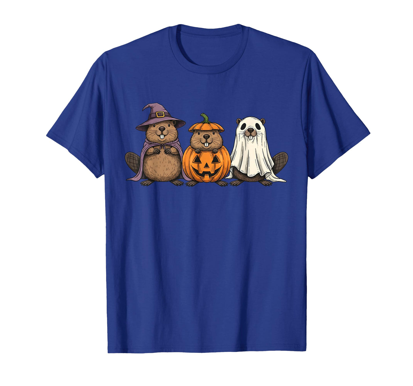 Spooky Ghost Beaver Lover Pumpkin Halloween T-Shirt