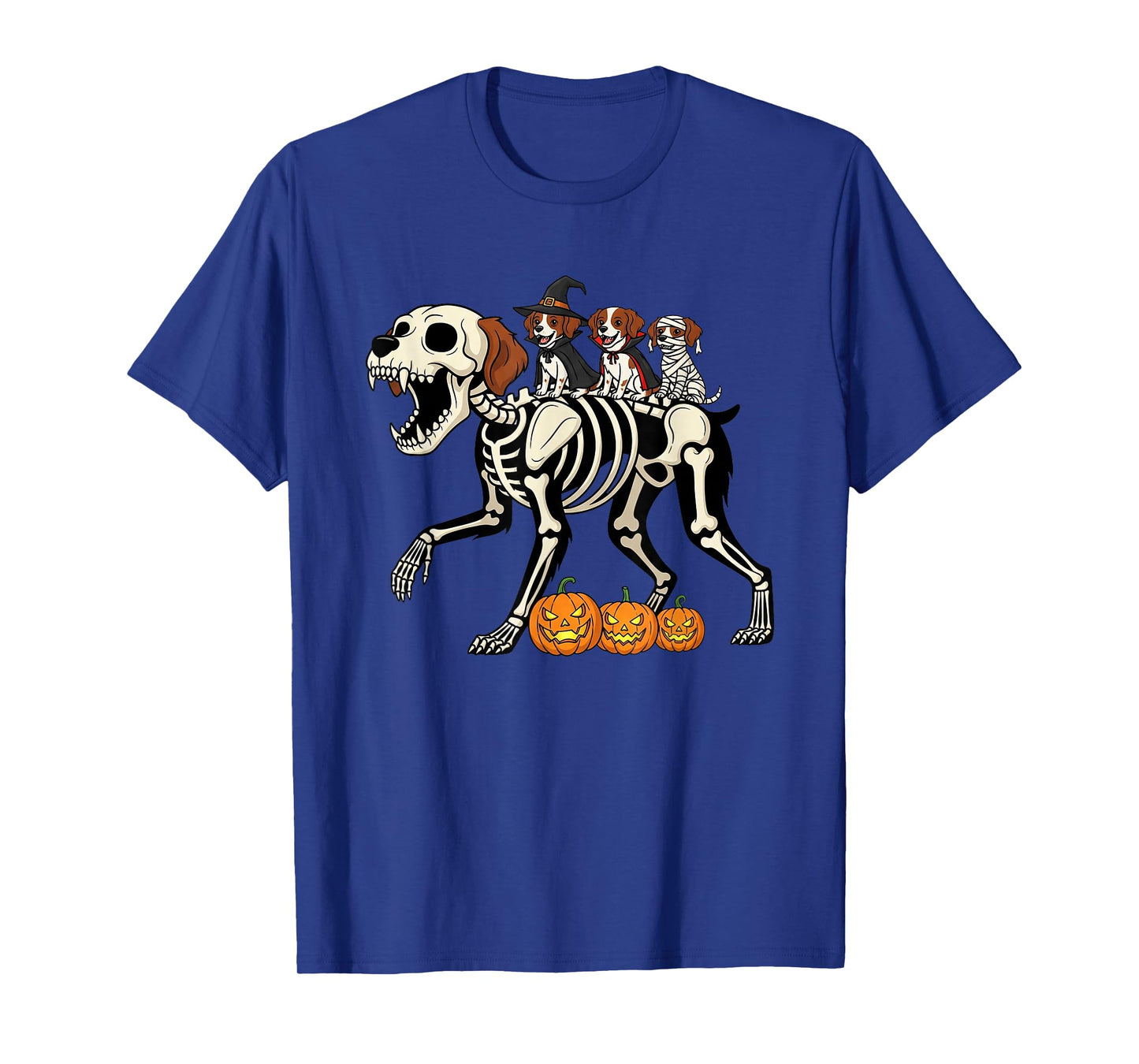 Brittany Skeleton Mummy Witch Halloween Kids Mens Womens T-Shirt