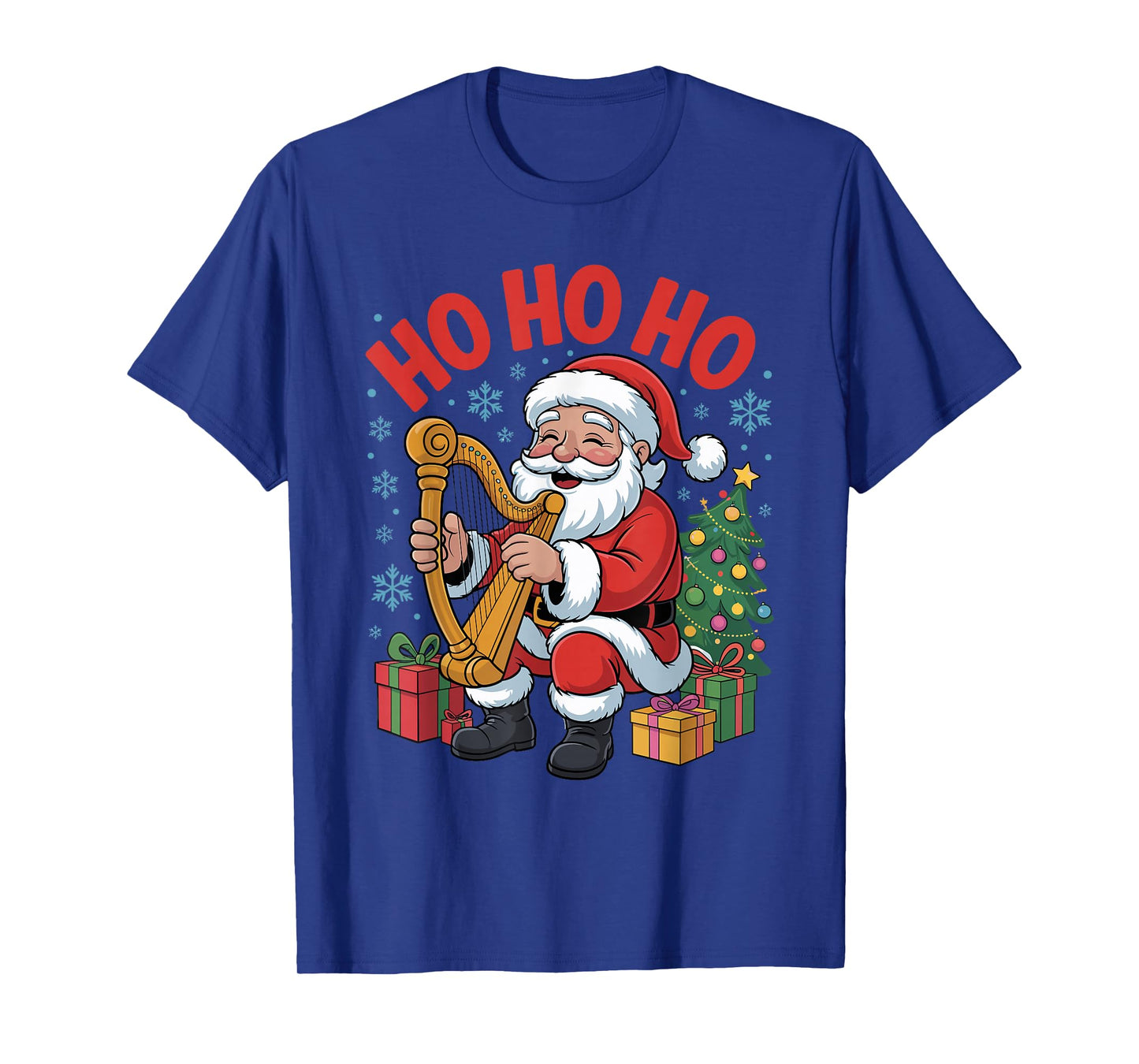 Funny Santa Christmas Design Harp Holiday Xmas Pajama T-Shirt