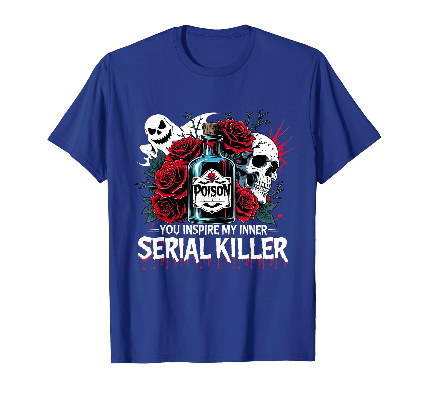 Dark Humor Gothic Mood Skeleton & Roses Tee T-Shirt