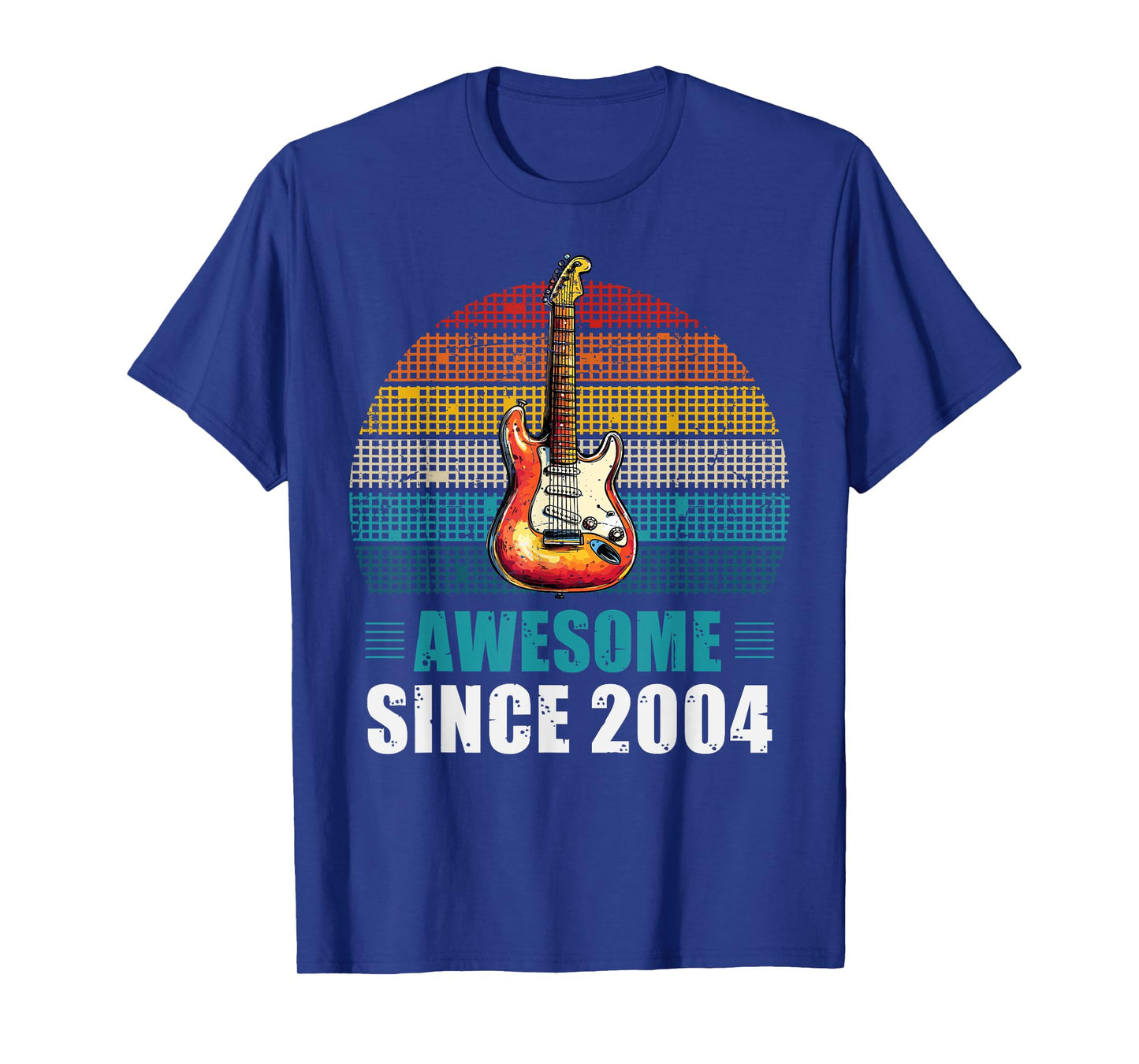 Awesome Since 2004 Retro Vintage 21st Birthday Guitar Lover T-Shirt