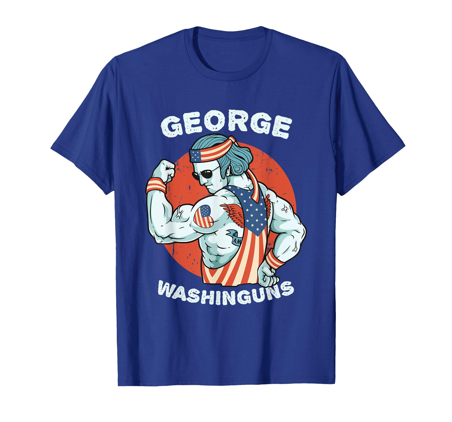 Funny George Washinguns Workout Patriotic 4th of July T-Shirt for Women Men