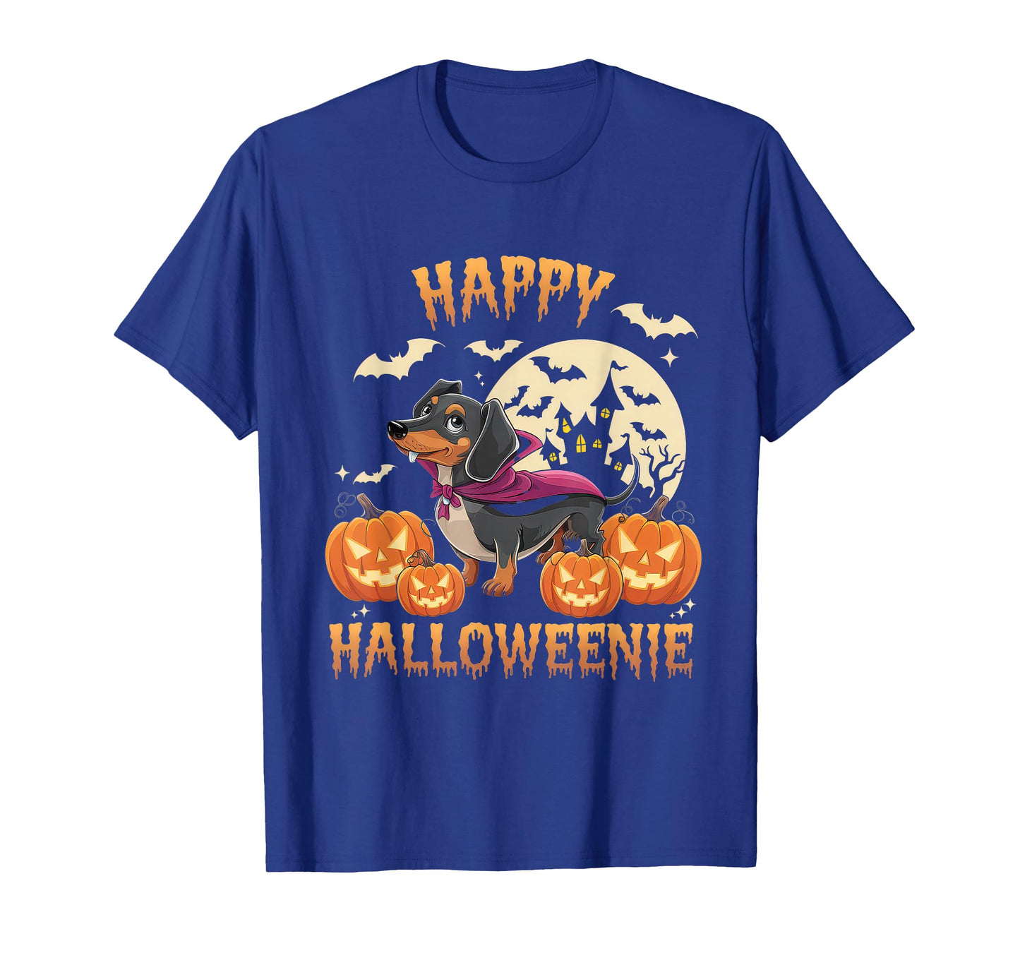 Happy Halloweenie Tshirt Women Men Wiener Monster Party T-Shirt