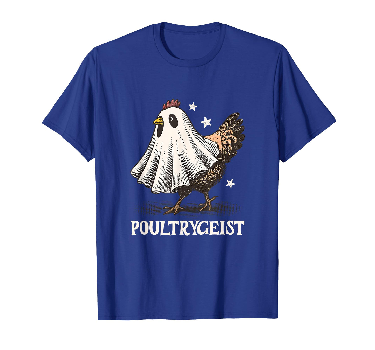Chicken Ghost Poultrygeist Funny Halloween Farmer T-Shirt