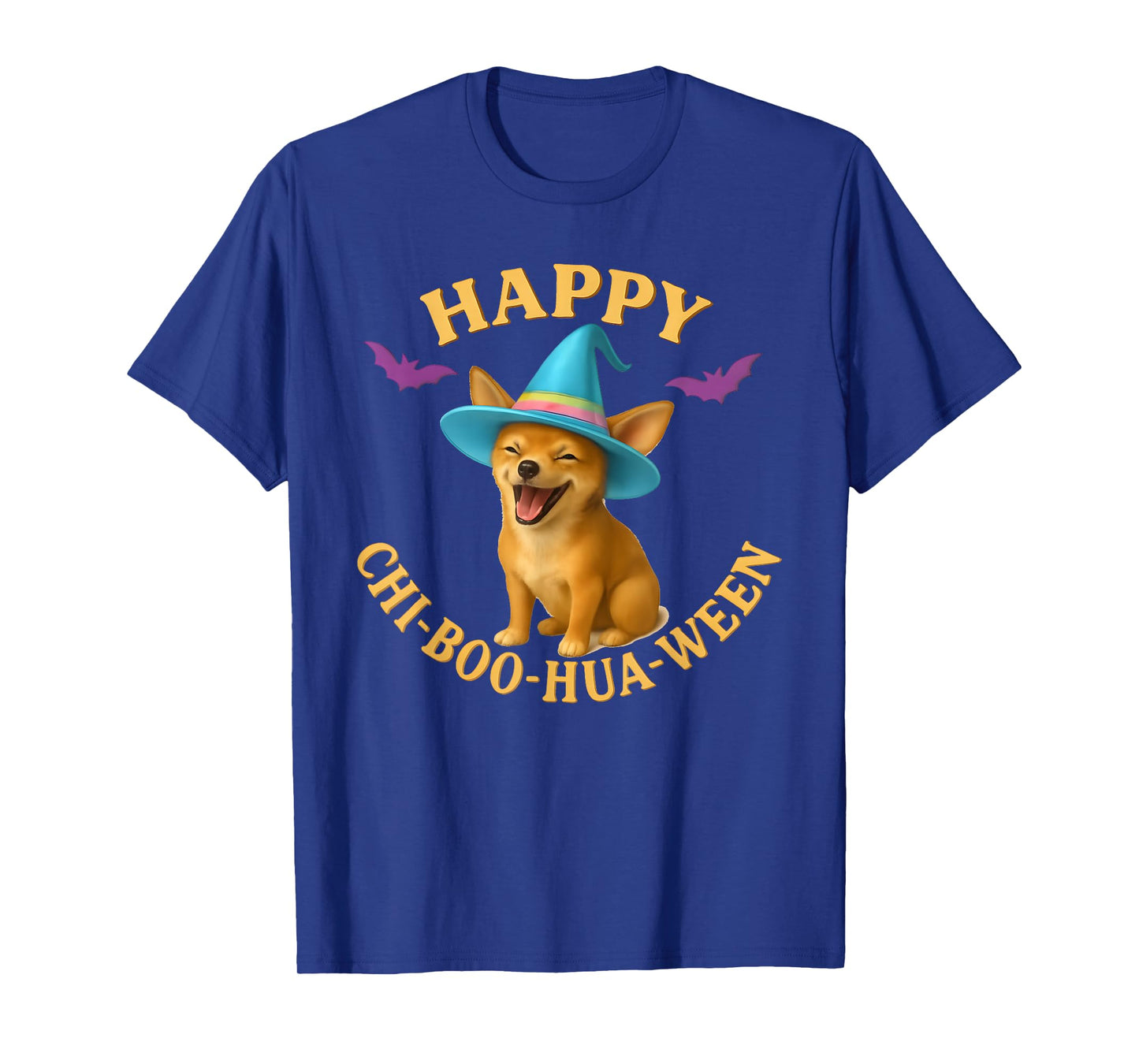 Happy Chi-Boo-Hua-Ween Chihuahua Halloween Dog Design T-Shirt