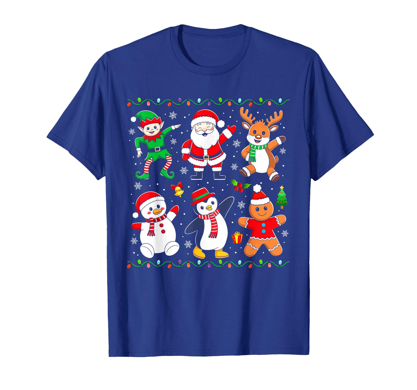 Dabbing Santa Elf Reindeer Funny Christmas Boys Girls Kids T-Shirt