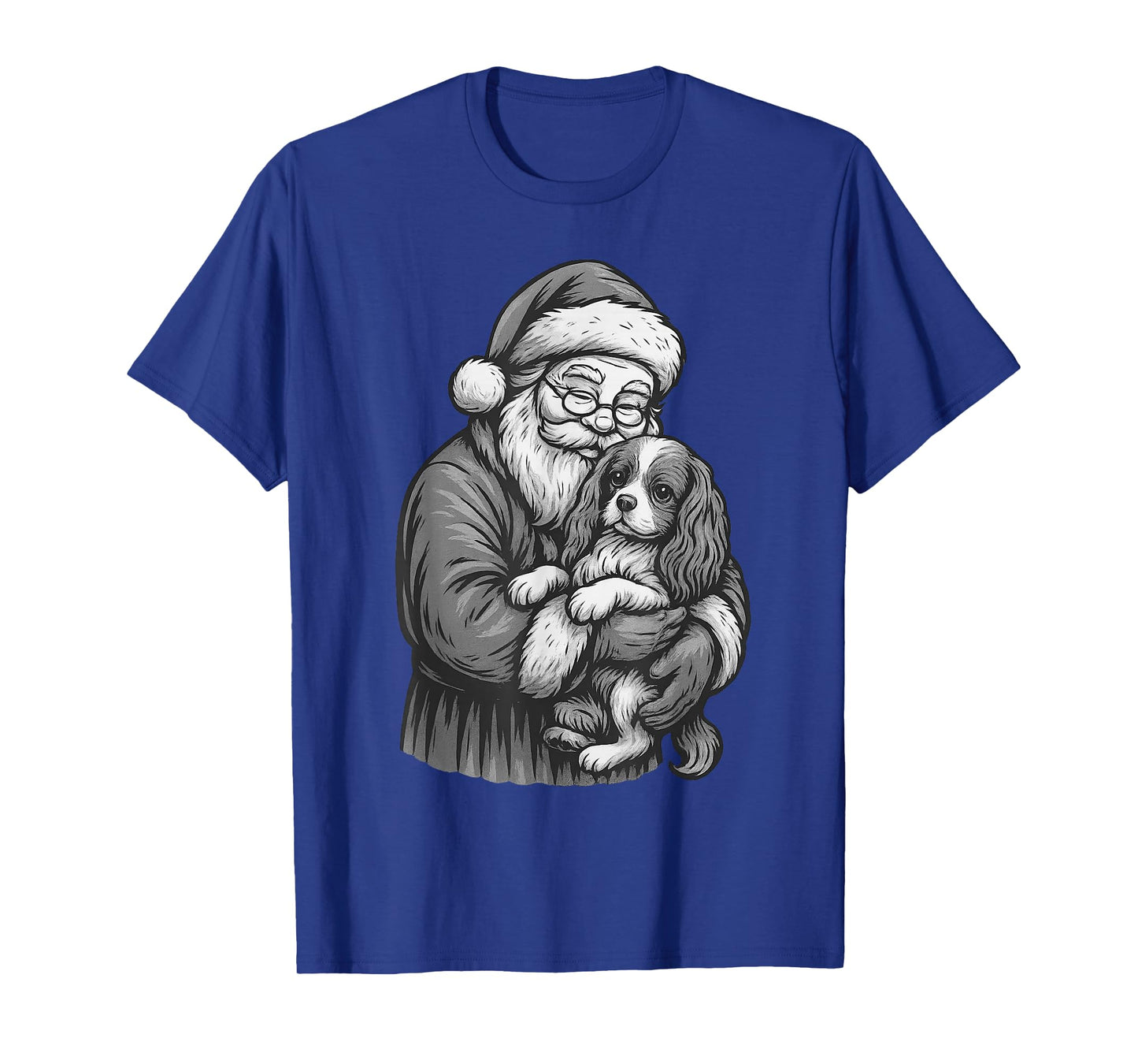 Cavalier King Charles Spaniel Santa Claus Christmas Dog T-Shirt