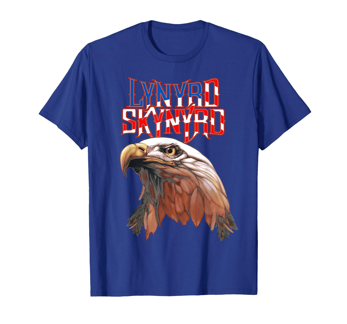 Lynyrd Skynyrd Americana Eagle Free Bird Retro Rock US Flag T-Shirt