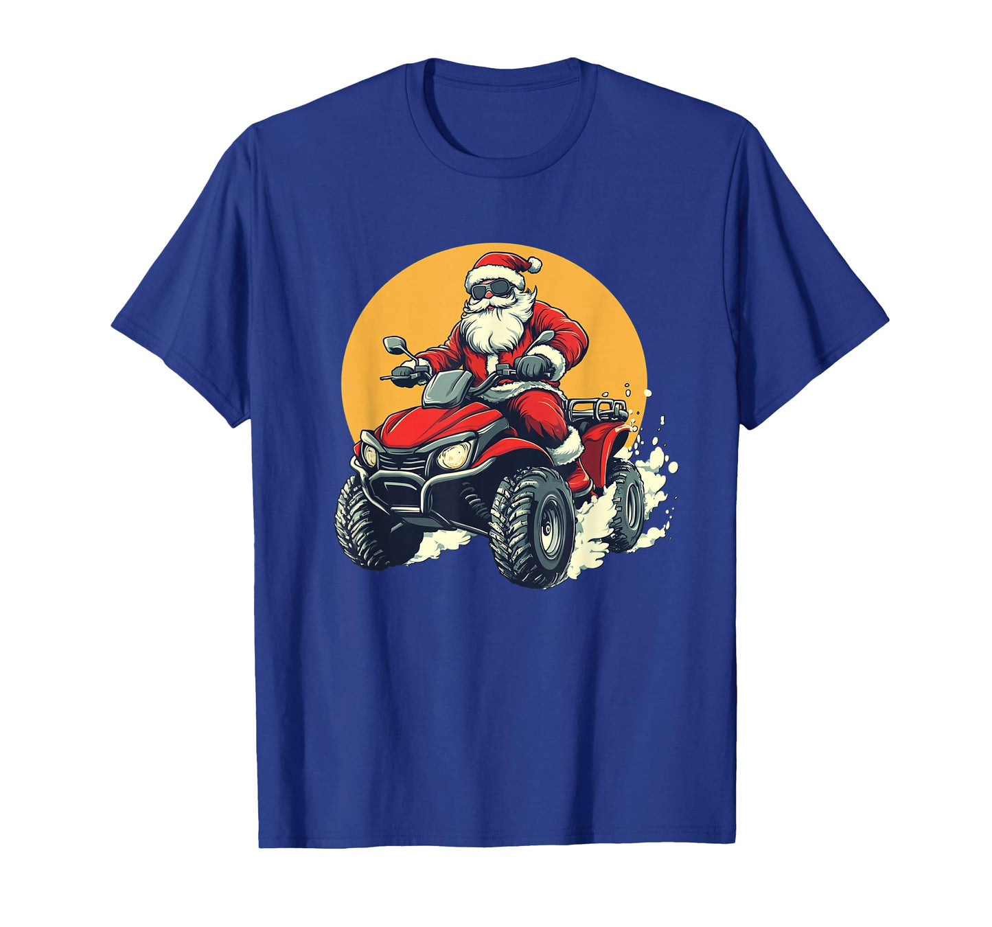 Cool Quad Stunts with This Awesome Santa Claus Outfit T-Shirt