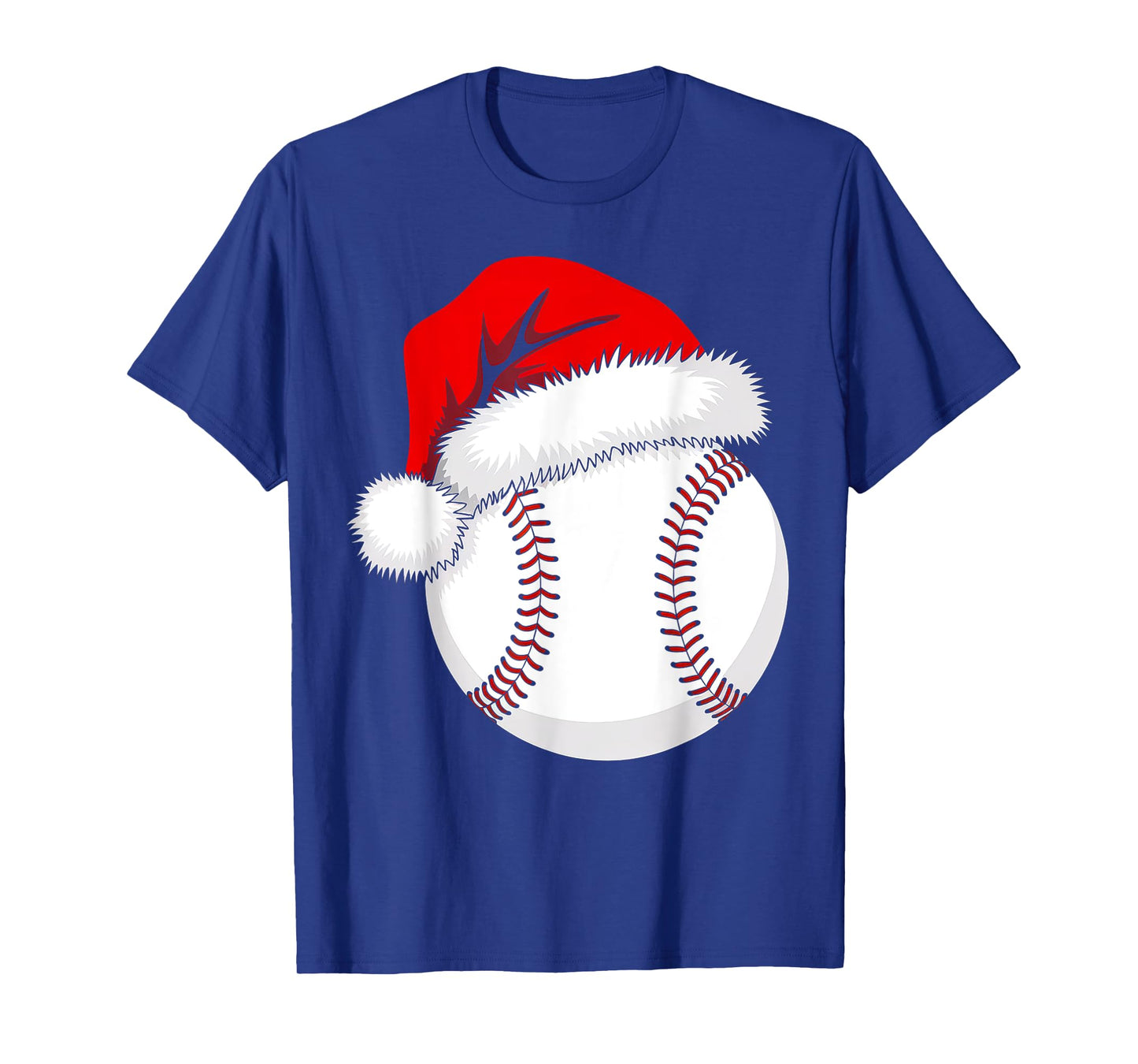 Christmas Baseball Funny Xmas Santa Hat Boys Teens Kids Men T-Shirt