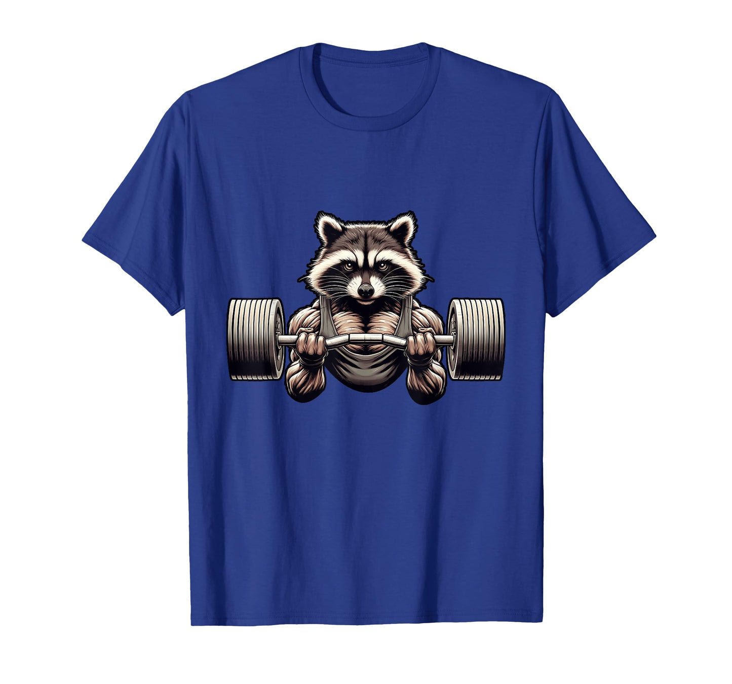 Weightlifting Ripped Raccoon Gym Workout Muscled Raccoon T-Shirt