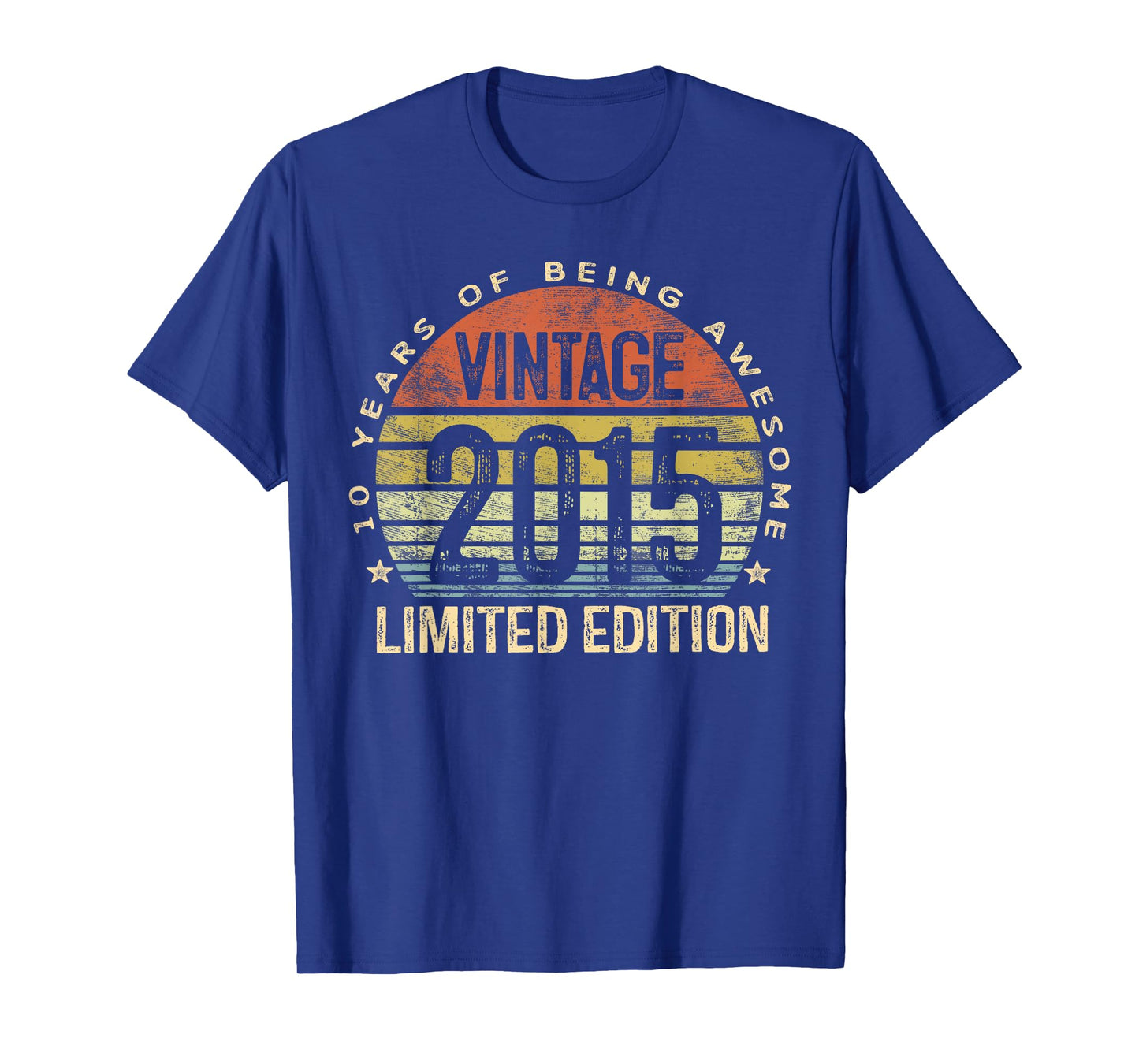 Vintage 2015 Limited Edition 10-Year-Old Gifts 10th Birthday T-Shirt