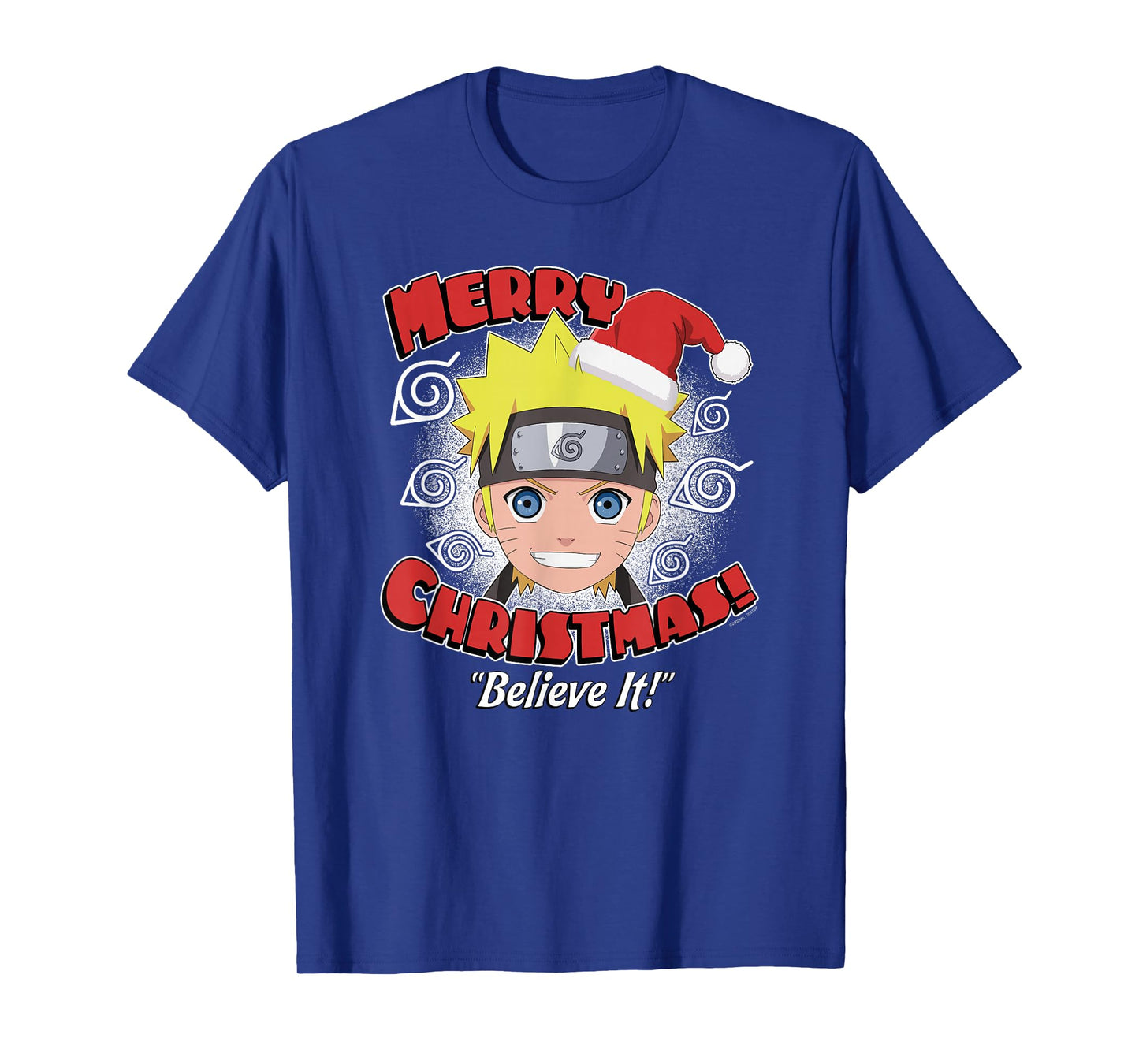 Naruto Shippuden Believe It Santa Christmas Anime T-Shirt