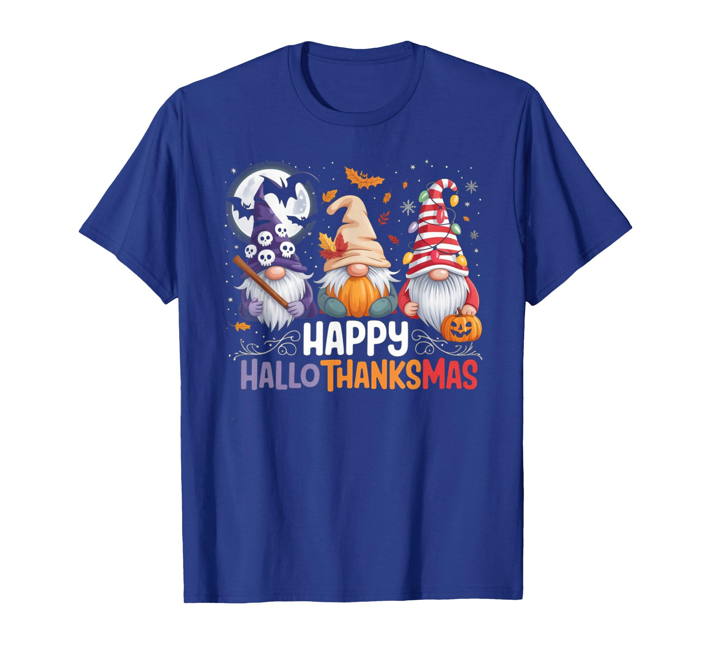 HalloThanksMas Gnomes Halloween Thanksgiving T-Shirt