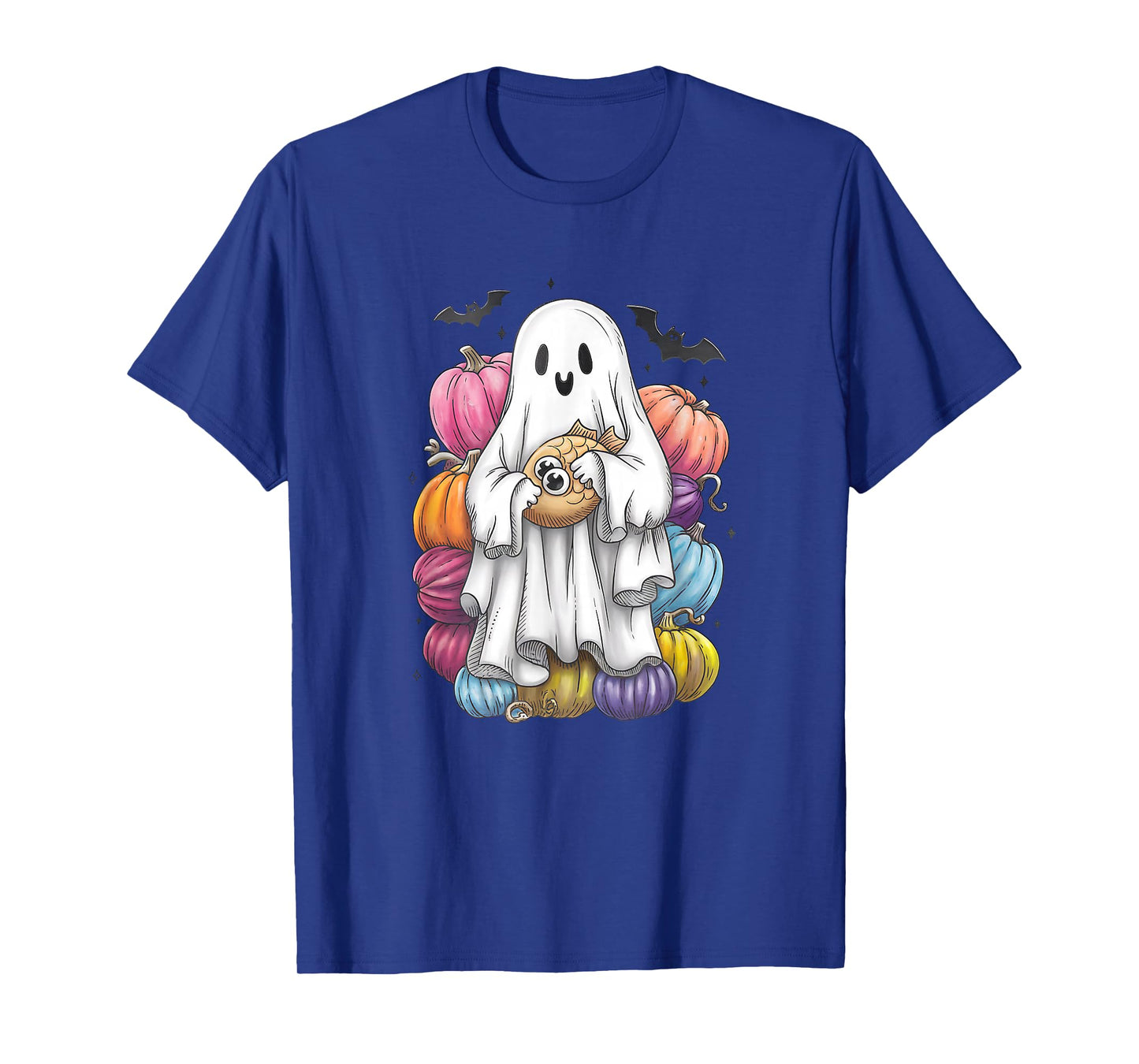 Funny Fish Boo Cute Halloween Fish Witch Ghost Pumpkin T-Shirt