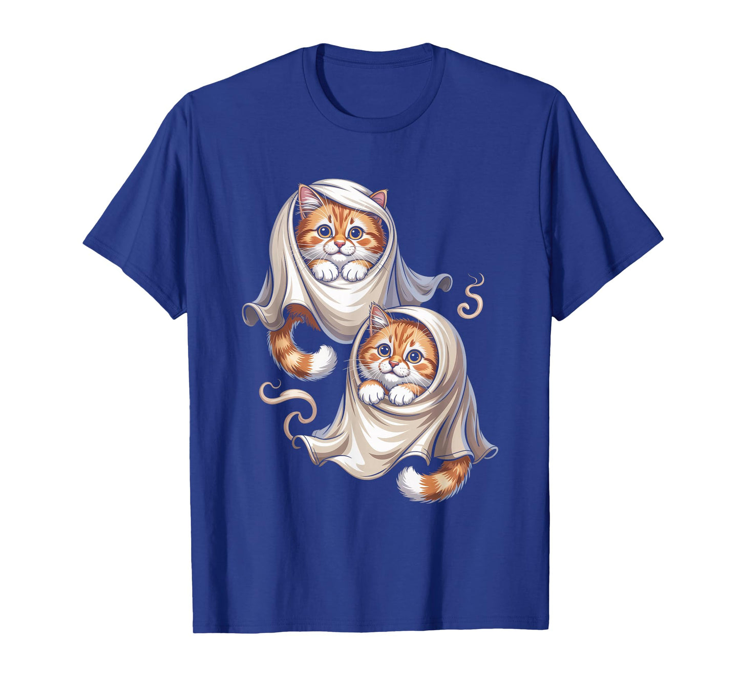 Ghost Cat Meme Funny Halloween Costume for Men Women Kids T-Shirt