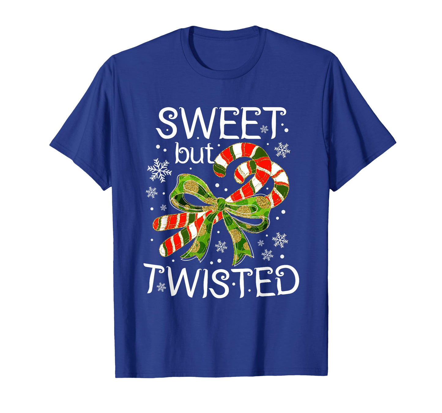 Funny Candy Cane Sweet But Twisted Christmas Holiday Pajamas T-Shirt