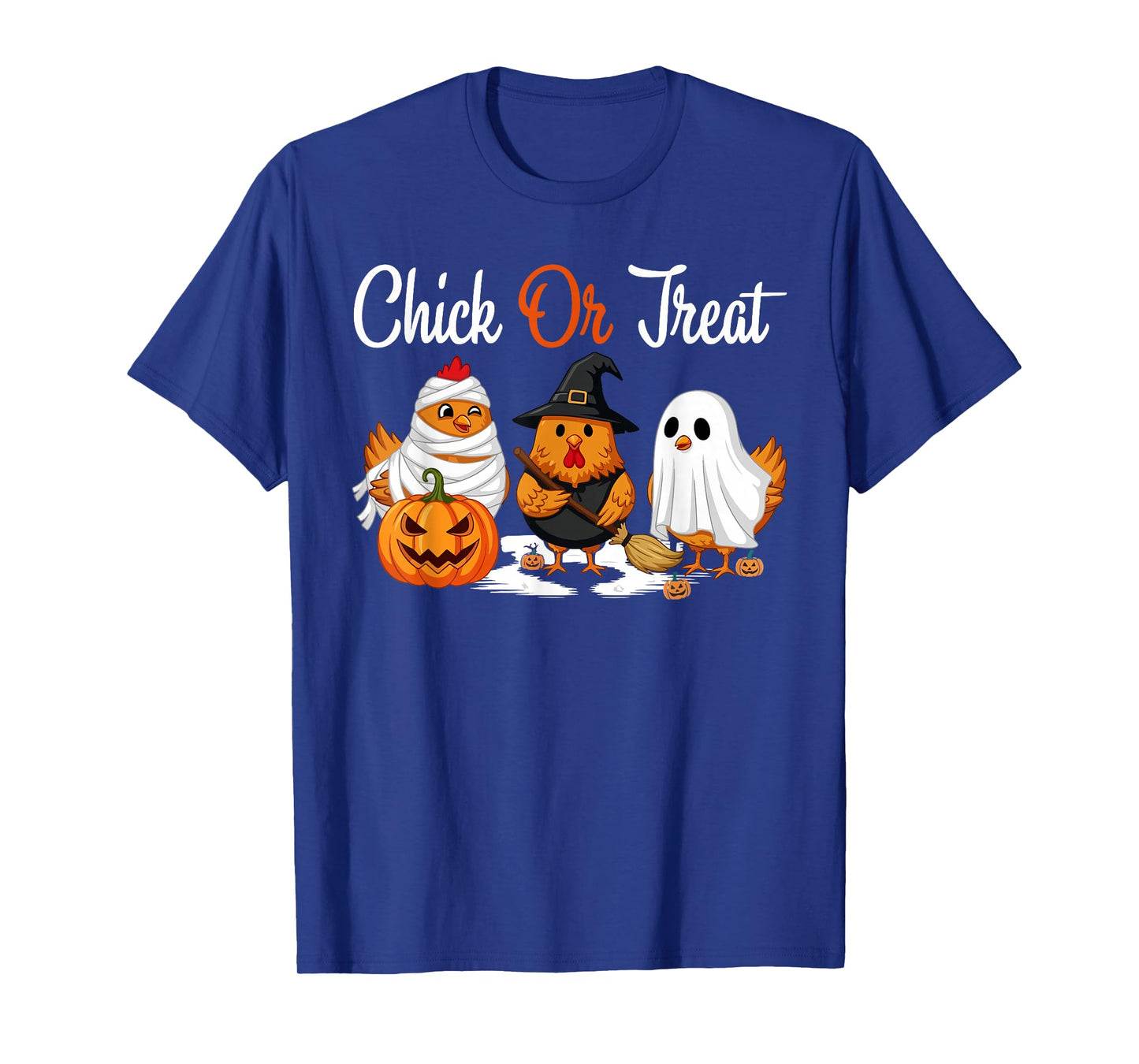 Chick Or Treat Chickens in Witch Ghost Costume Halloween Day T-Shirt