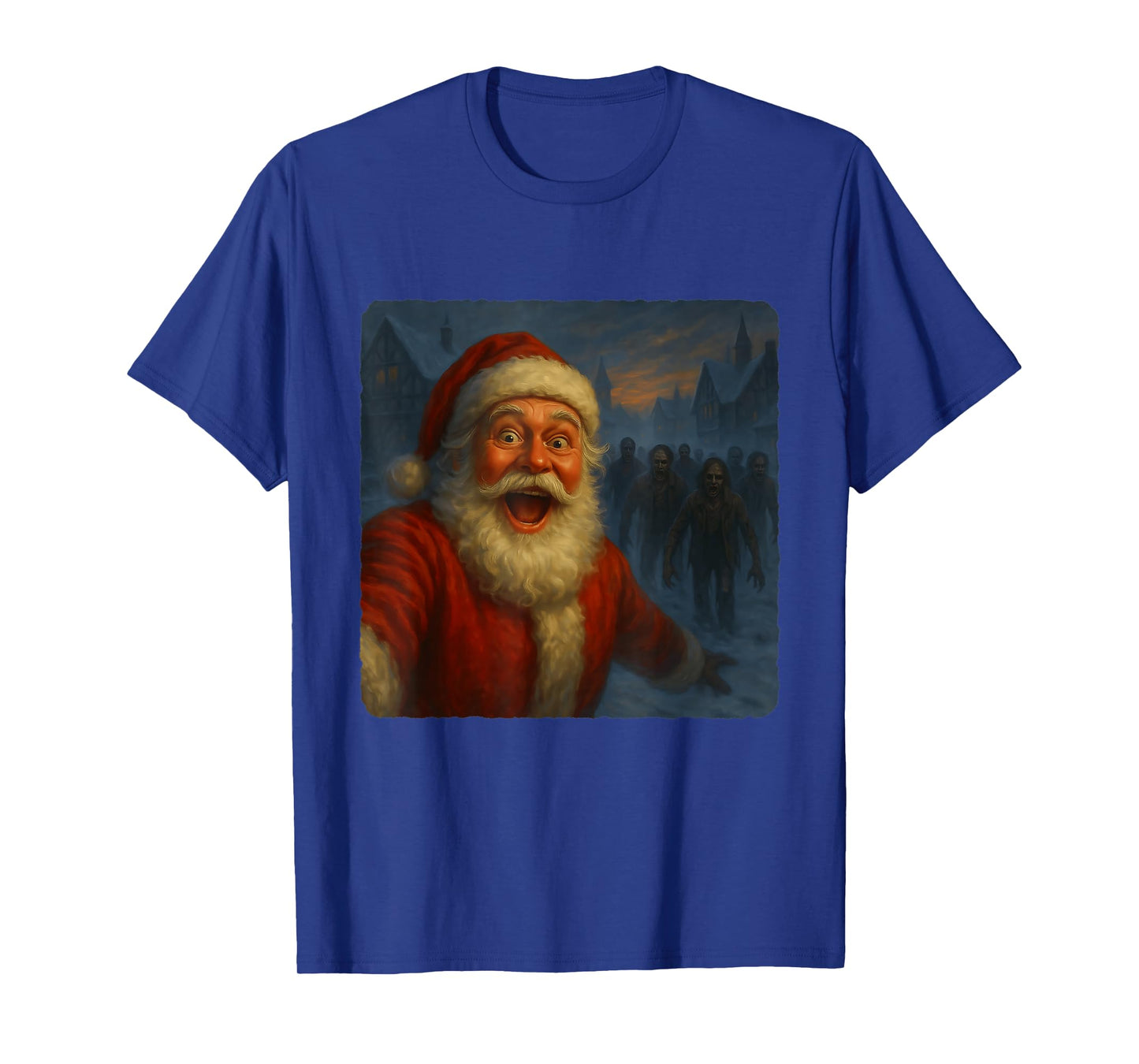 Santa Claus Selfie Zombies Apocalypse Humor Funny Halloween T-Shirt