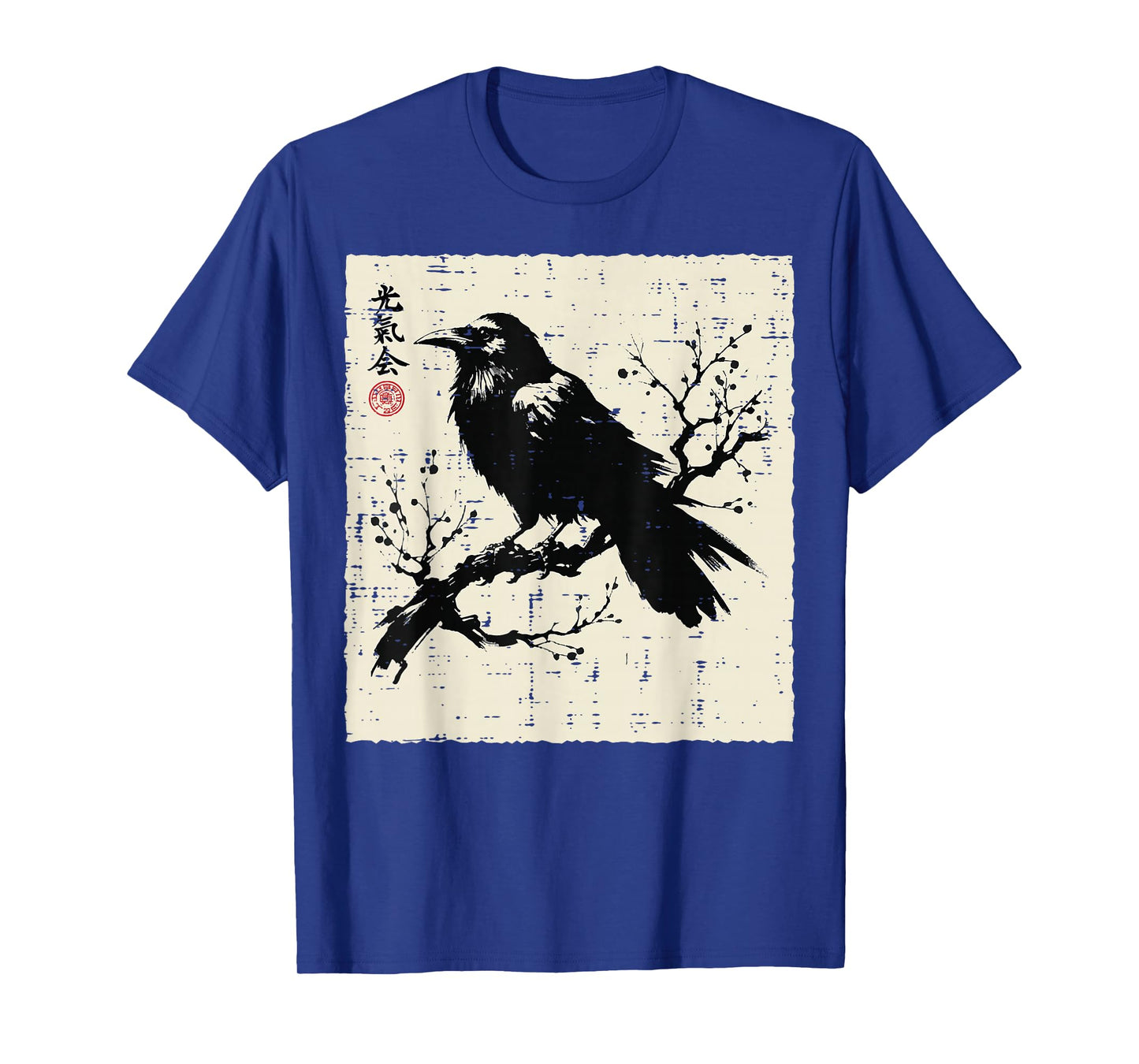 Japanese Bird Black Raven Vintage Crow Art Men Women Kids T-Shirt