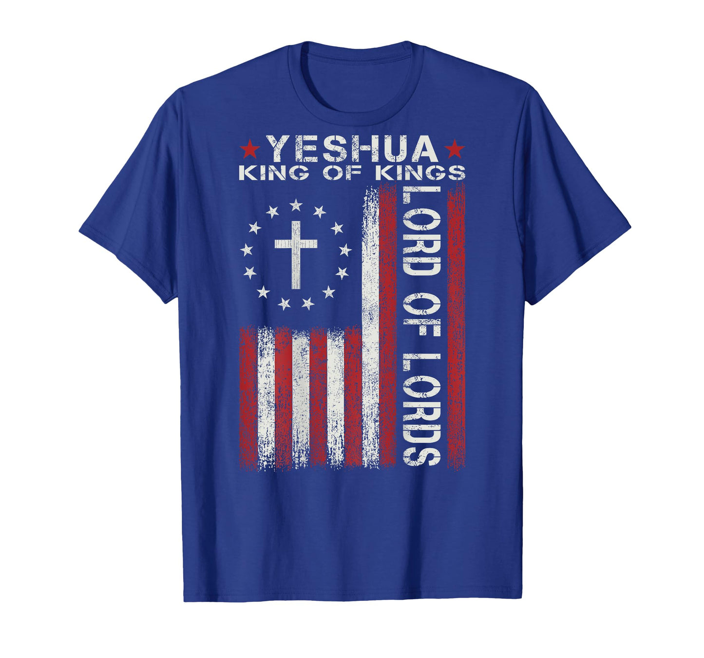 YESHUA Jesus Is King Christian Bible Faith Cross Religious T-Shirt