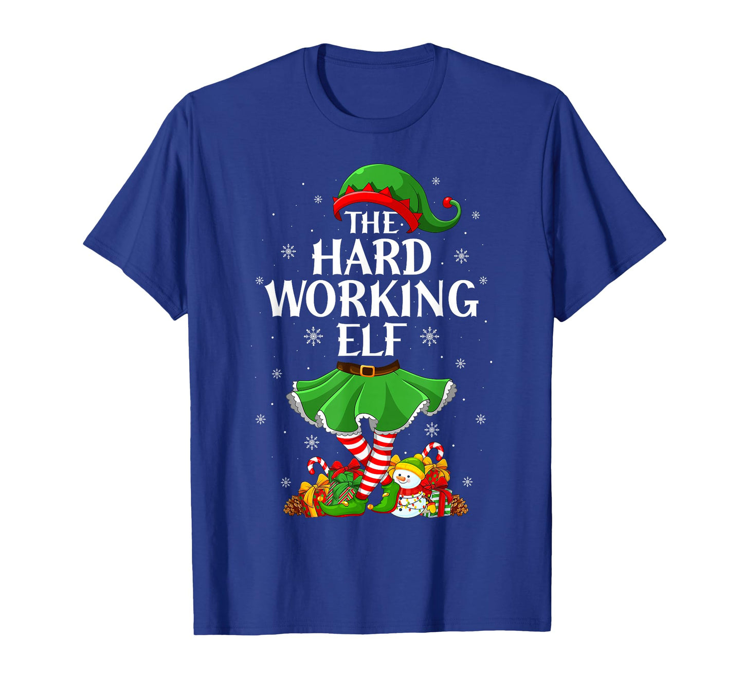 Hard Working Elf Christmas Family Elf Squad Xmas Girls Women T-Shirt
