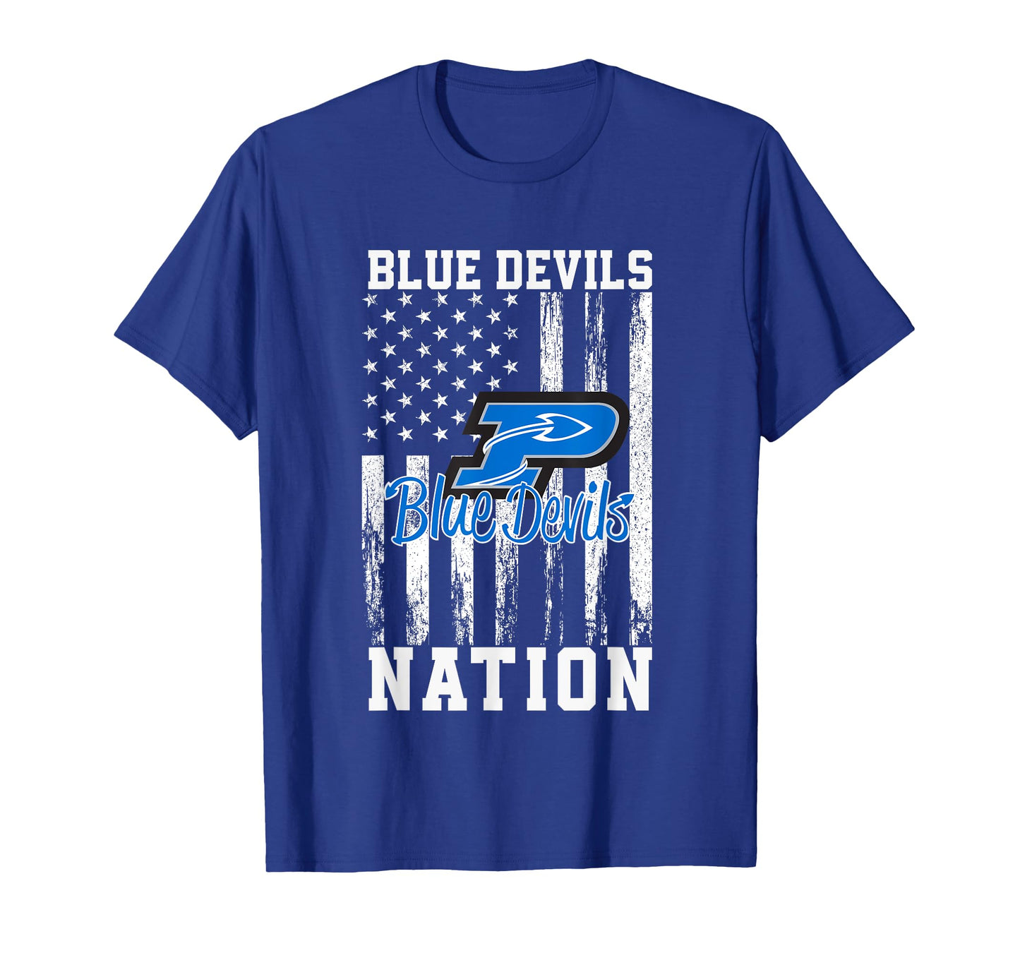 Plattsmouth Blue Devils Logo Nation HS T-Shirt