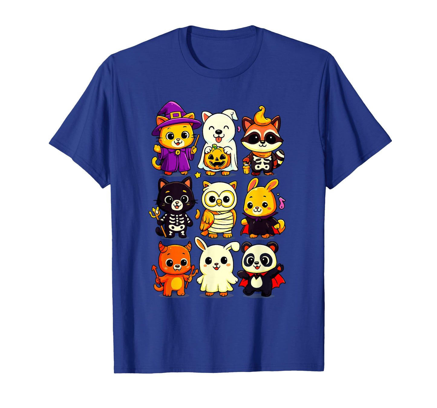 Kawaii Halloween Animals Cute Ghost Witch Vampire Costume T-Shirt