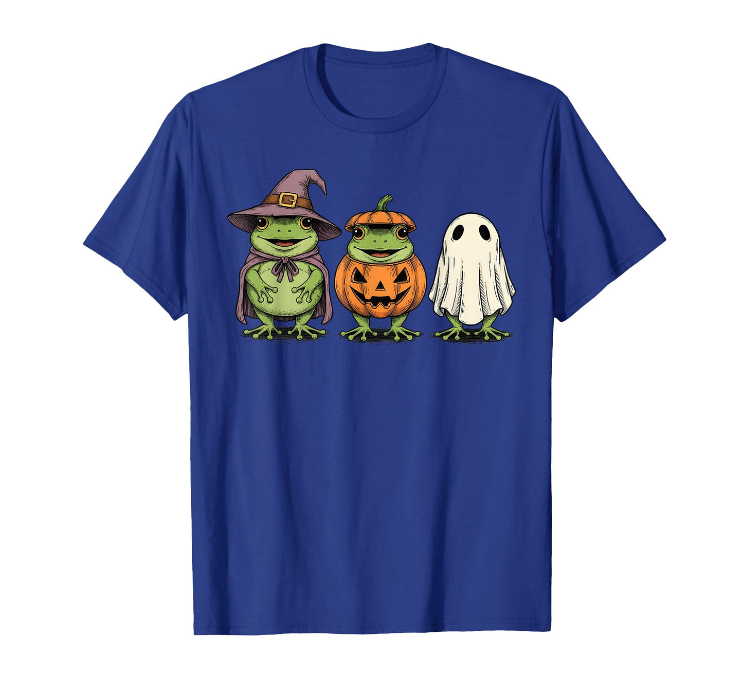 Spooky Ghost Frog Lover Pumpkin Halloween T-Shirt