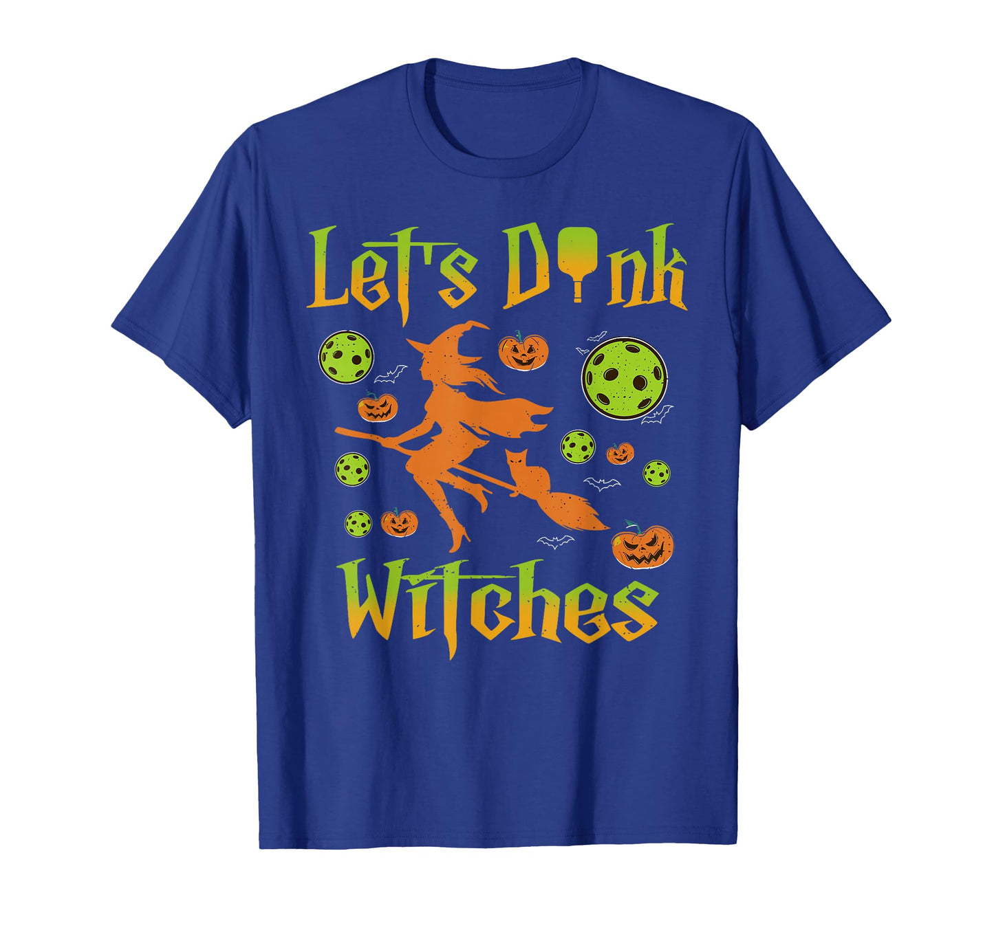 Vintage Lets Dink Witches Pickleball Halloween Season Women T-Shirt
