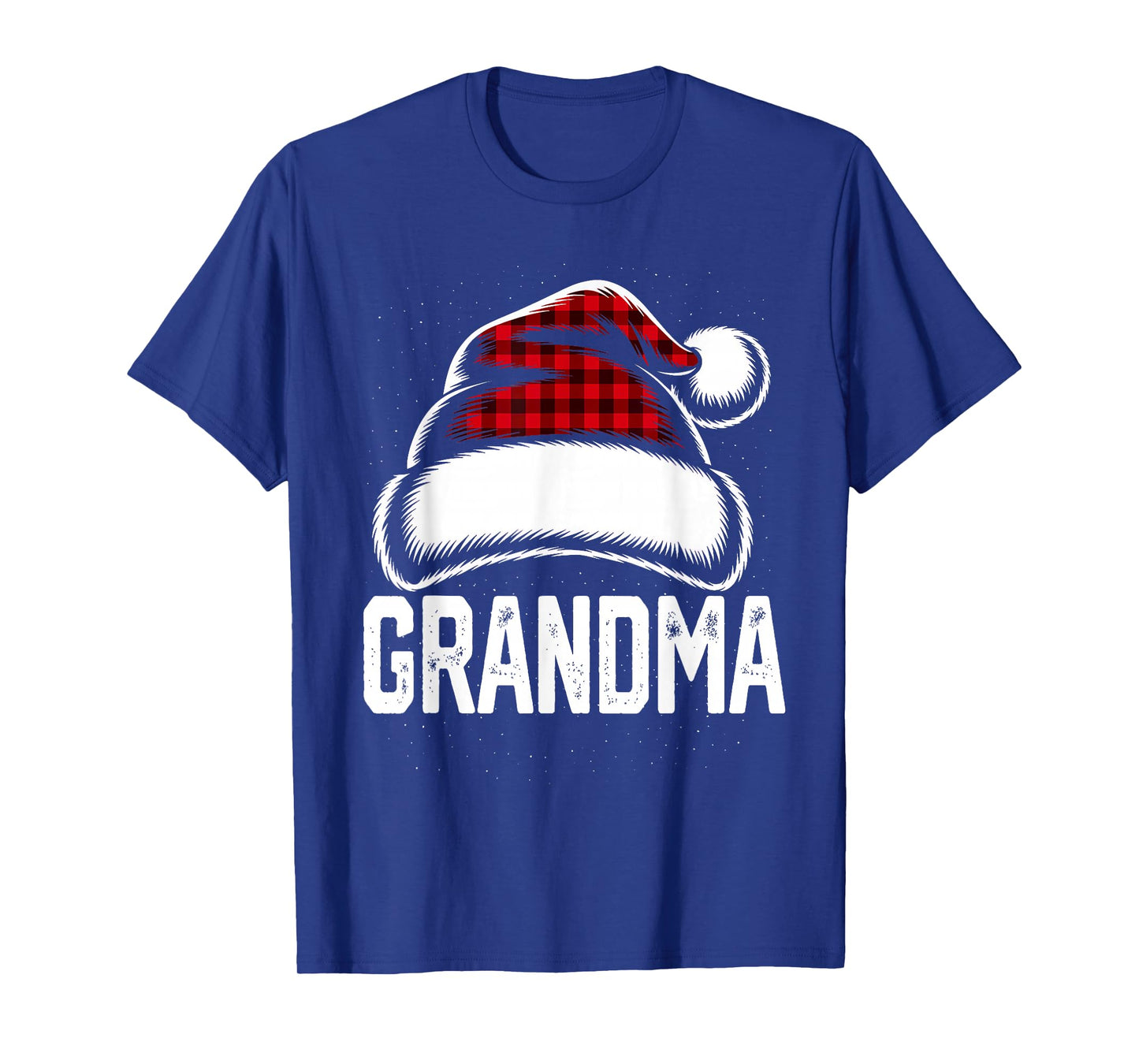 Grandma Santa Red Plaid Christmas Family Matching Pajamas T-Shirt