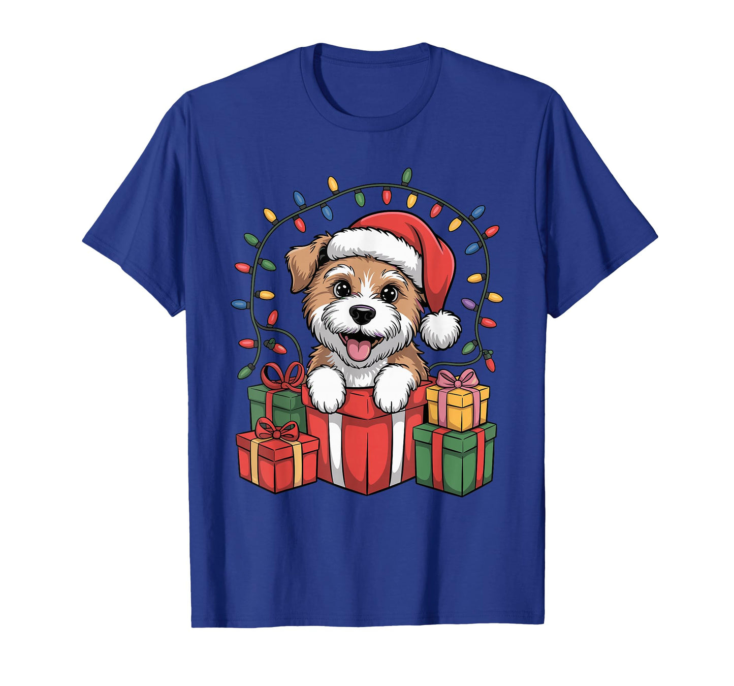 Doodle Santa Hat Christmas Goldendoodle Dog Lover Holiday T-Shirt