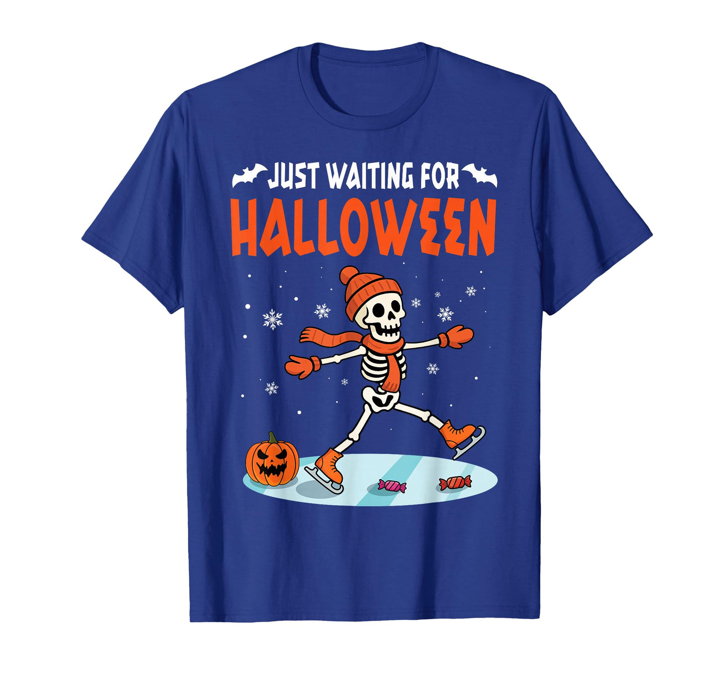 Just Waiting for Halloween Christmas Winter Winterween T-Shirt