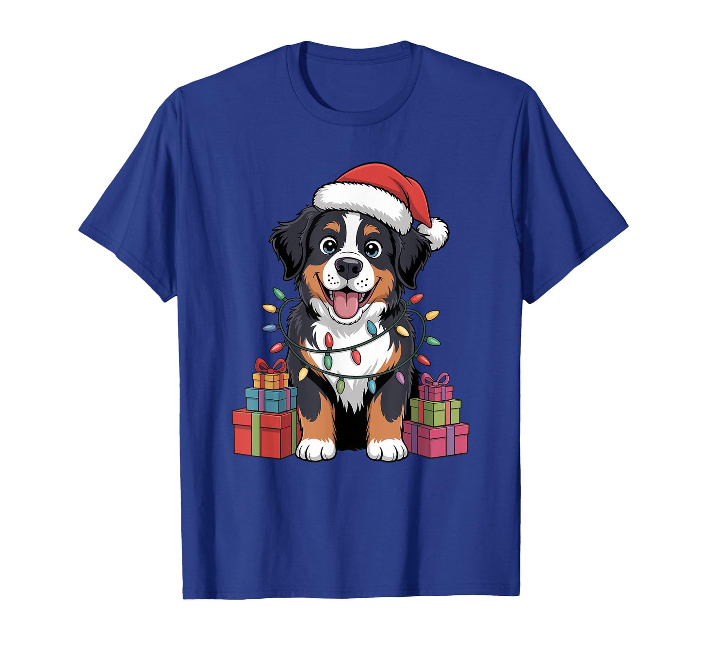 Cute Bernese Mountain Christmas Funny Dog Lover Holiday T-Shirt