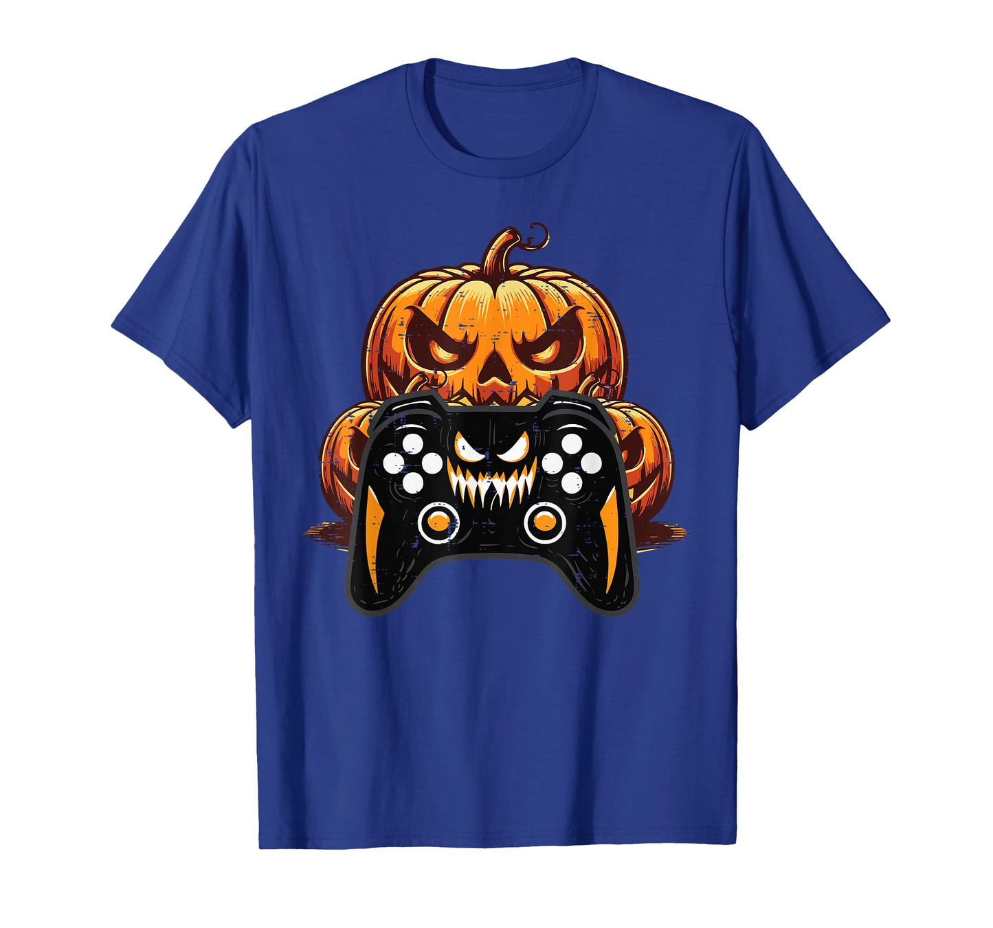Gamer Video Game Pumpkin Halloween Men Boys Kids Teen Youth T-Shirt
