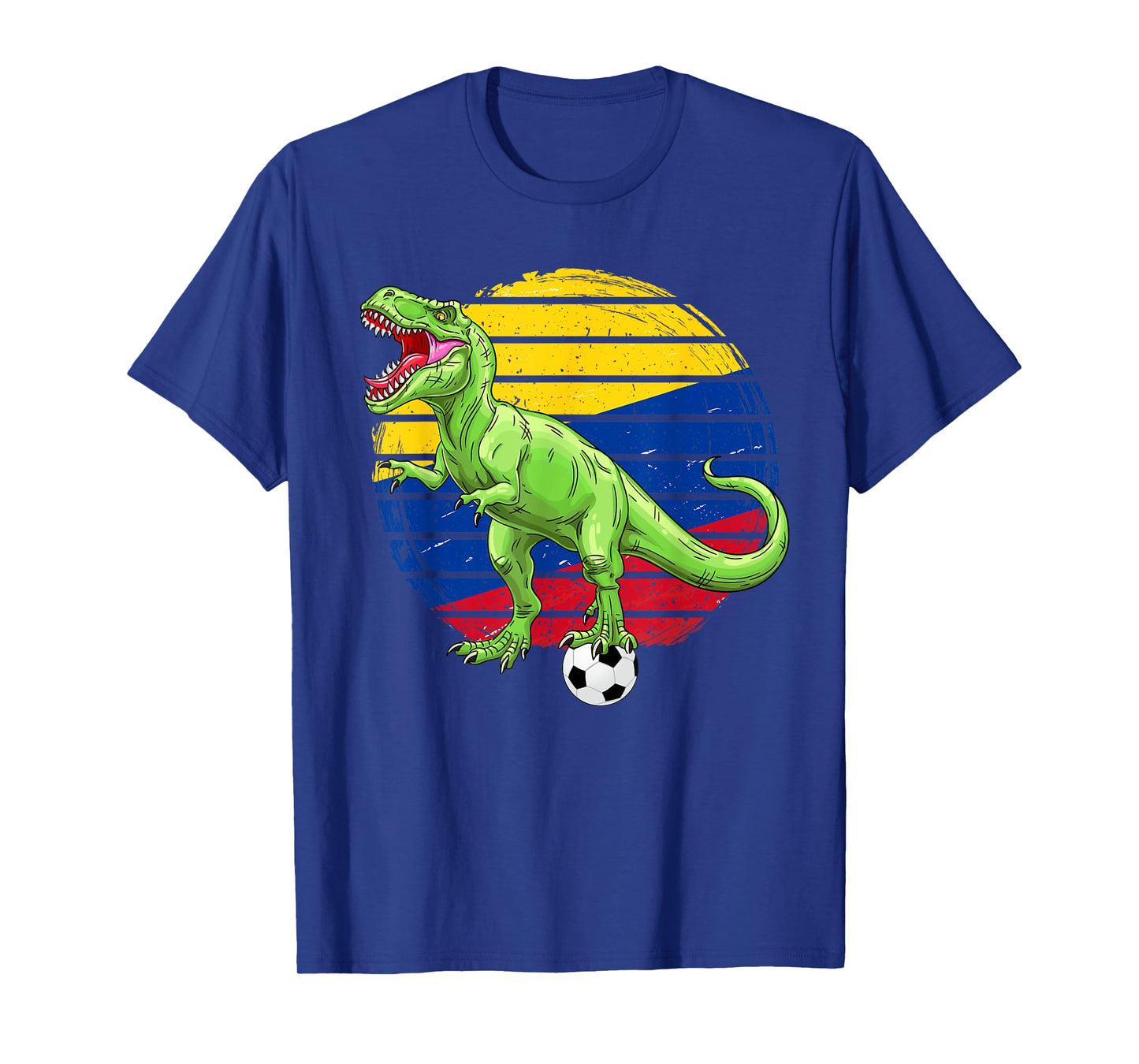 Soccer Dinosaur Trex Colombia Flag Boys Girls Toddler T-Shirt