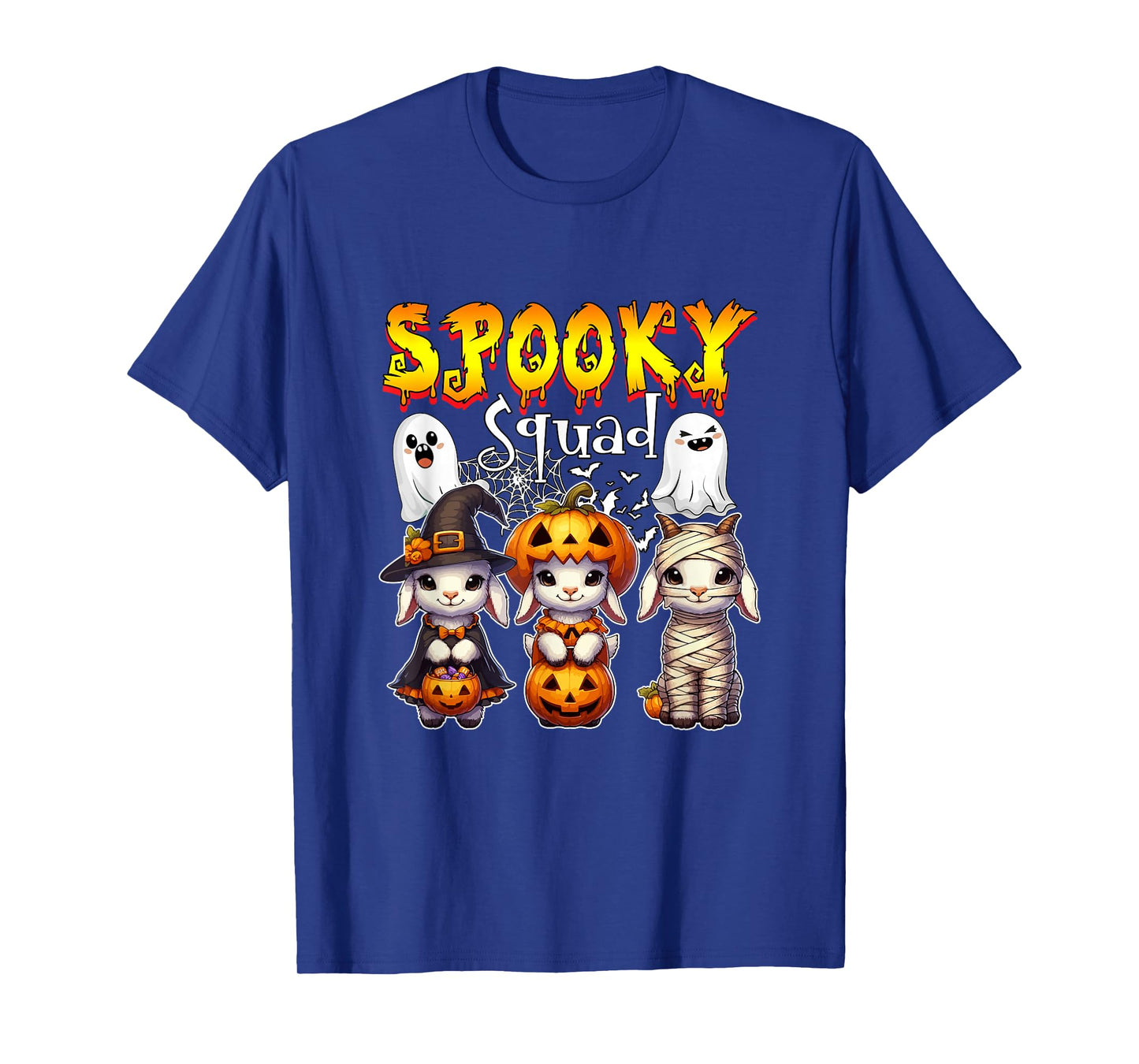 Spooky Halloween Squad Three Cute Goats Cosplay Witch T-Shirt