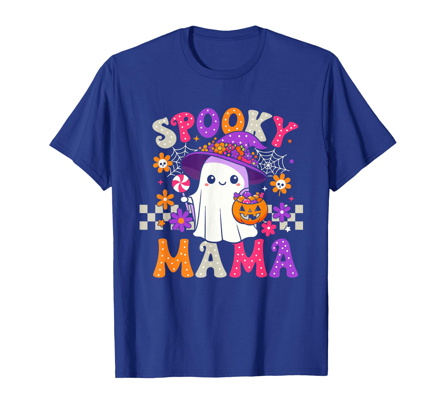 Spooky Mama Cute Ghost Halloween Mom Women T-Shirt