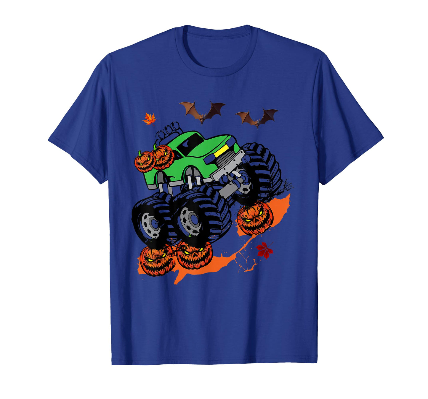 Halloween Monster Truck Crushing Pumpkins T-Shirt