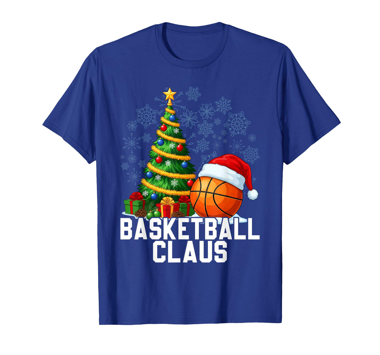 Basketball Santa Claus Christmas Matching Costume T-Shirt