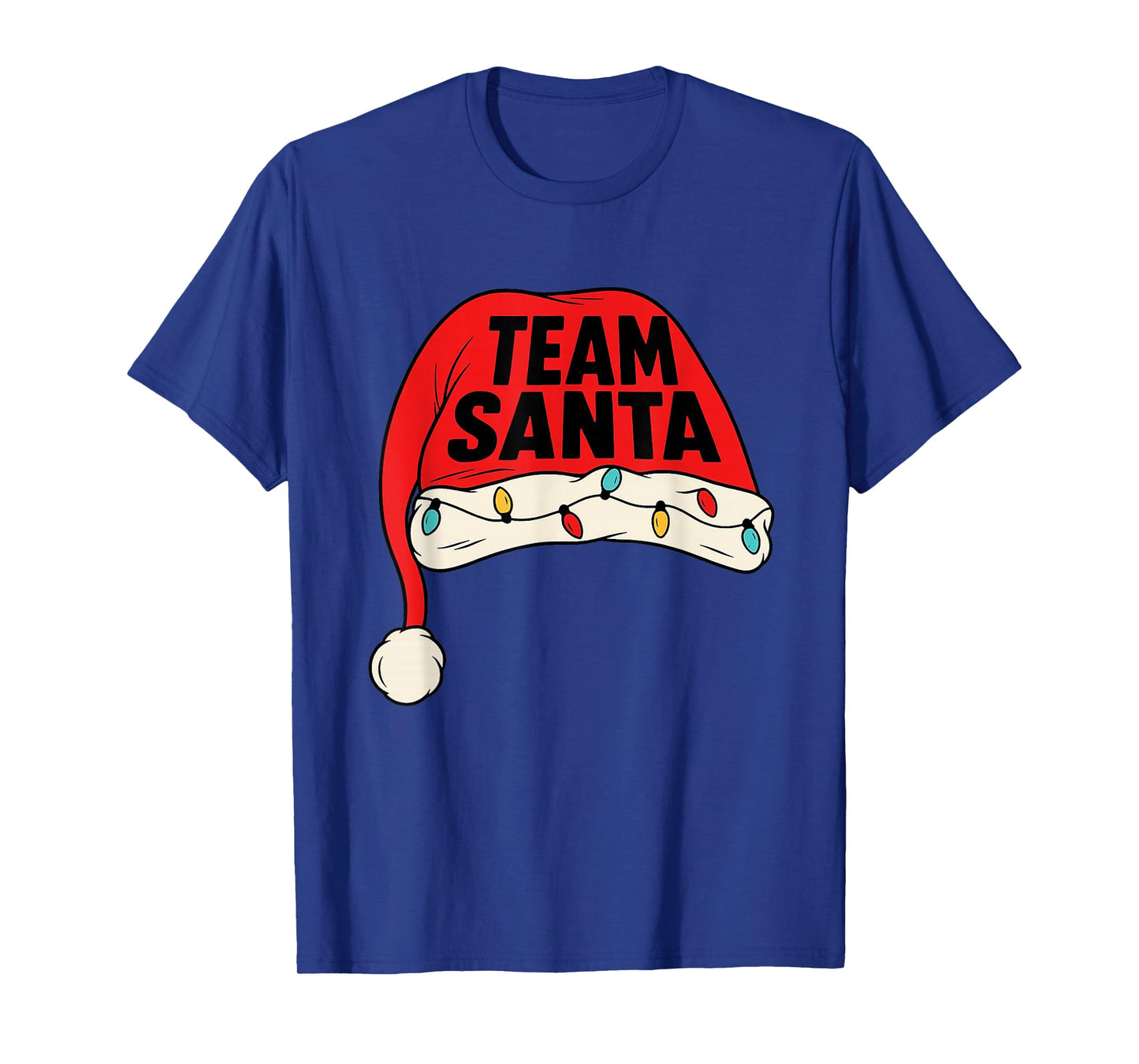 Team Santa Hat Christmas Squad Family Group Matching Pajamas T-Shirt