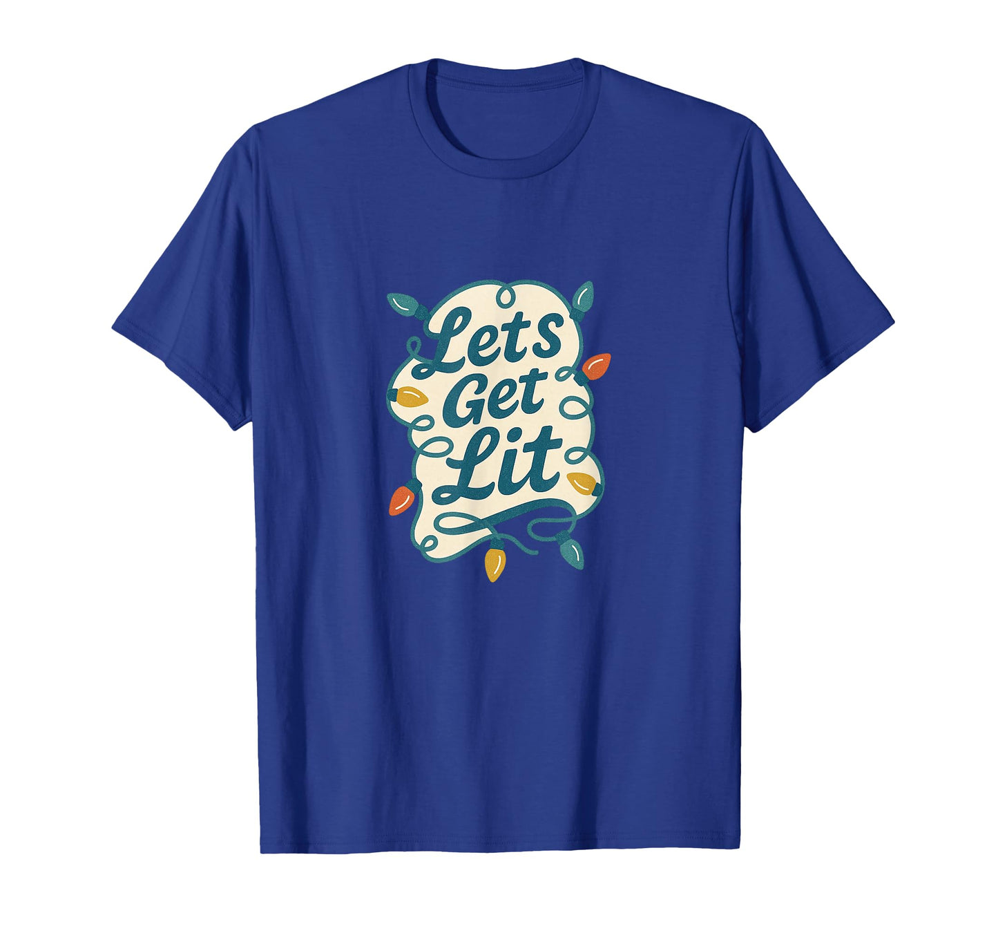 Let’s Get Lit Funny Christmas Lights Holiday Party Humor T-Shirt