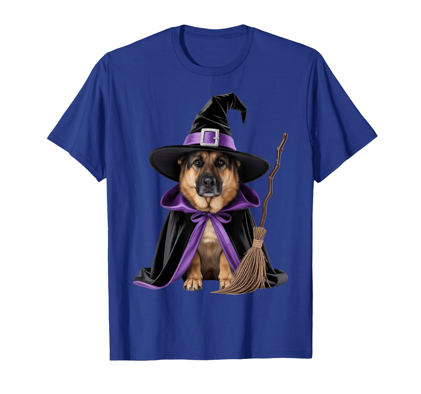 German Shepherd Witch Halloween T-Shirt